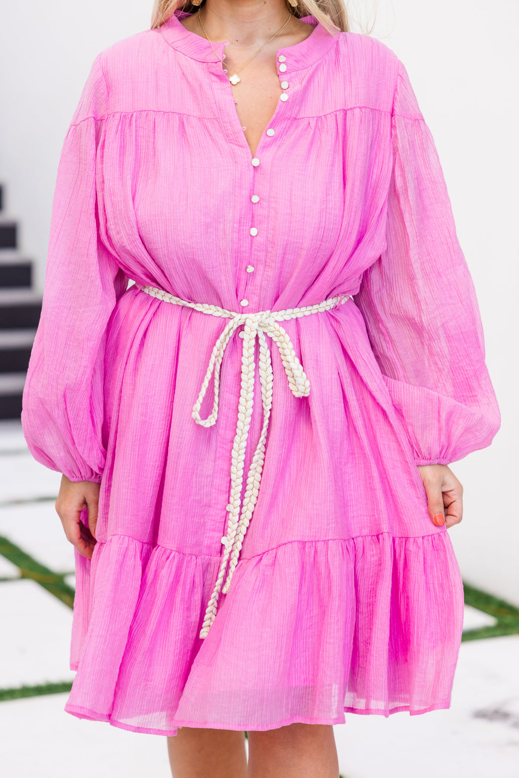 Caught In Between Dress, Pink