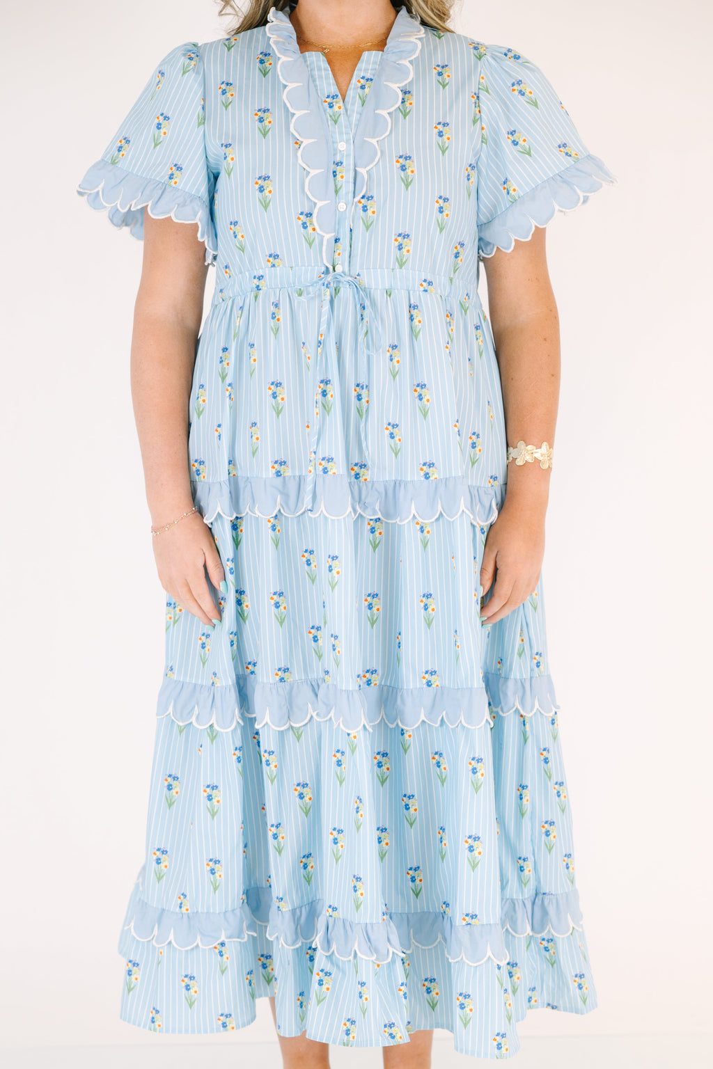 Caught You Smiling Dress, Blue