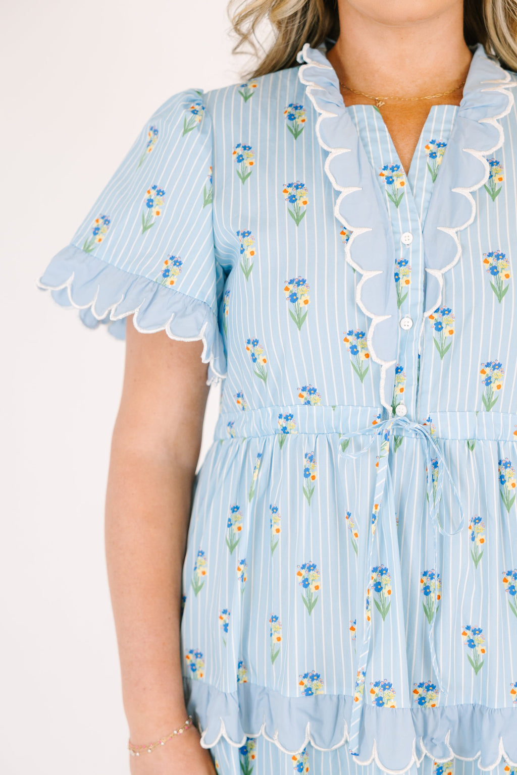 Caught You Smiling Dress, Blue