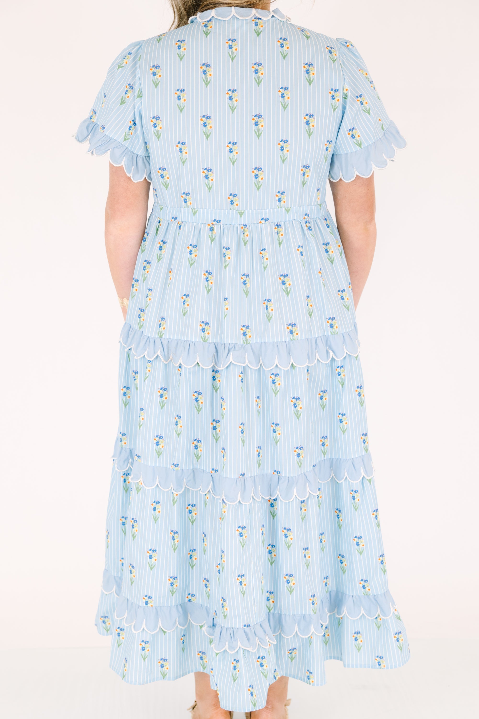 Caught You Smiling Dress, Blue