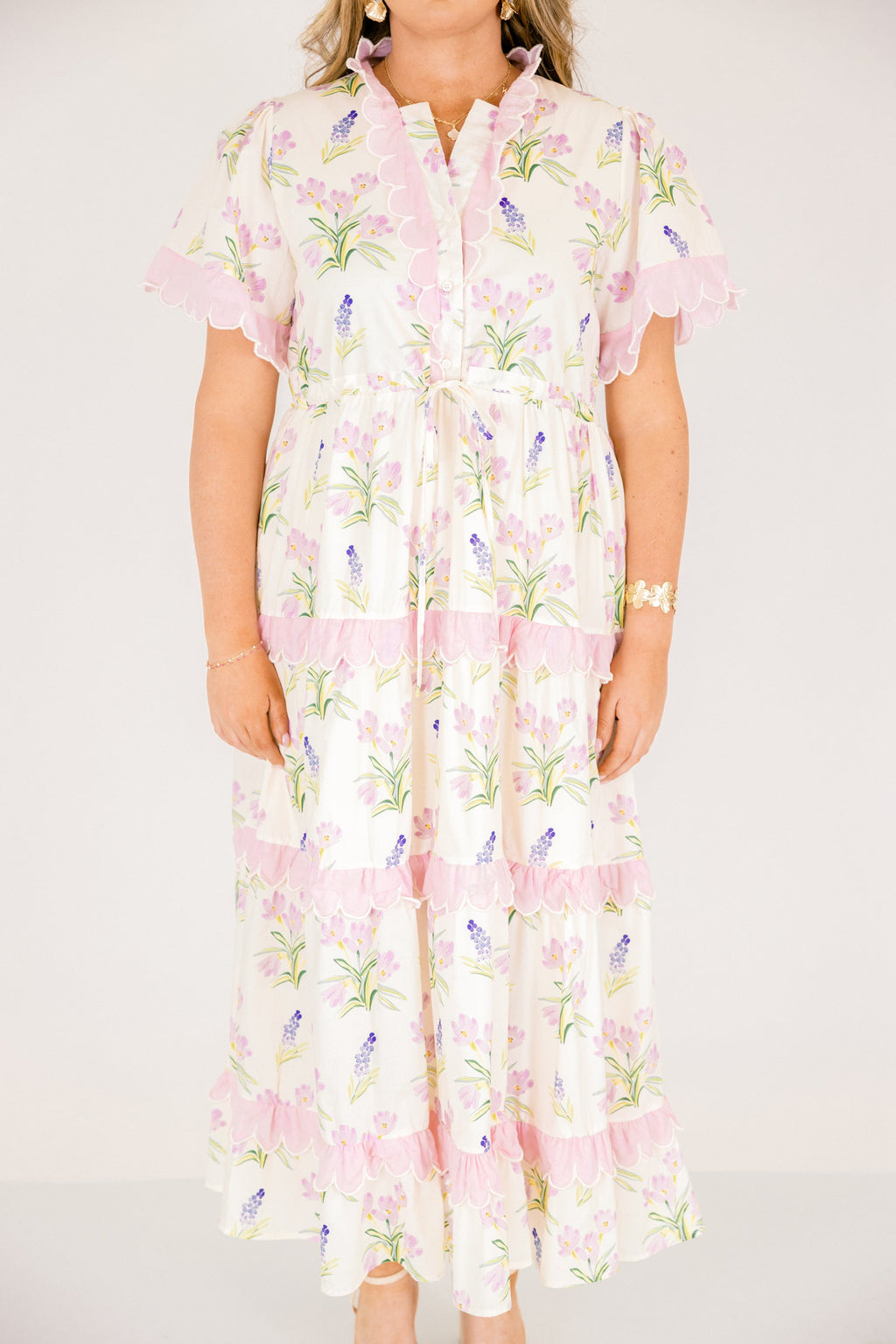 Caught You Smiling Dress, Cream