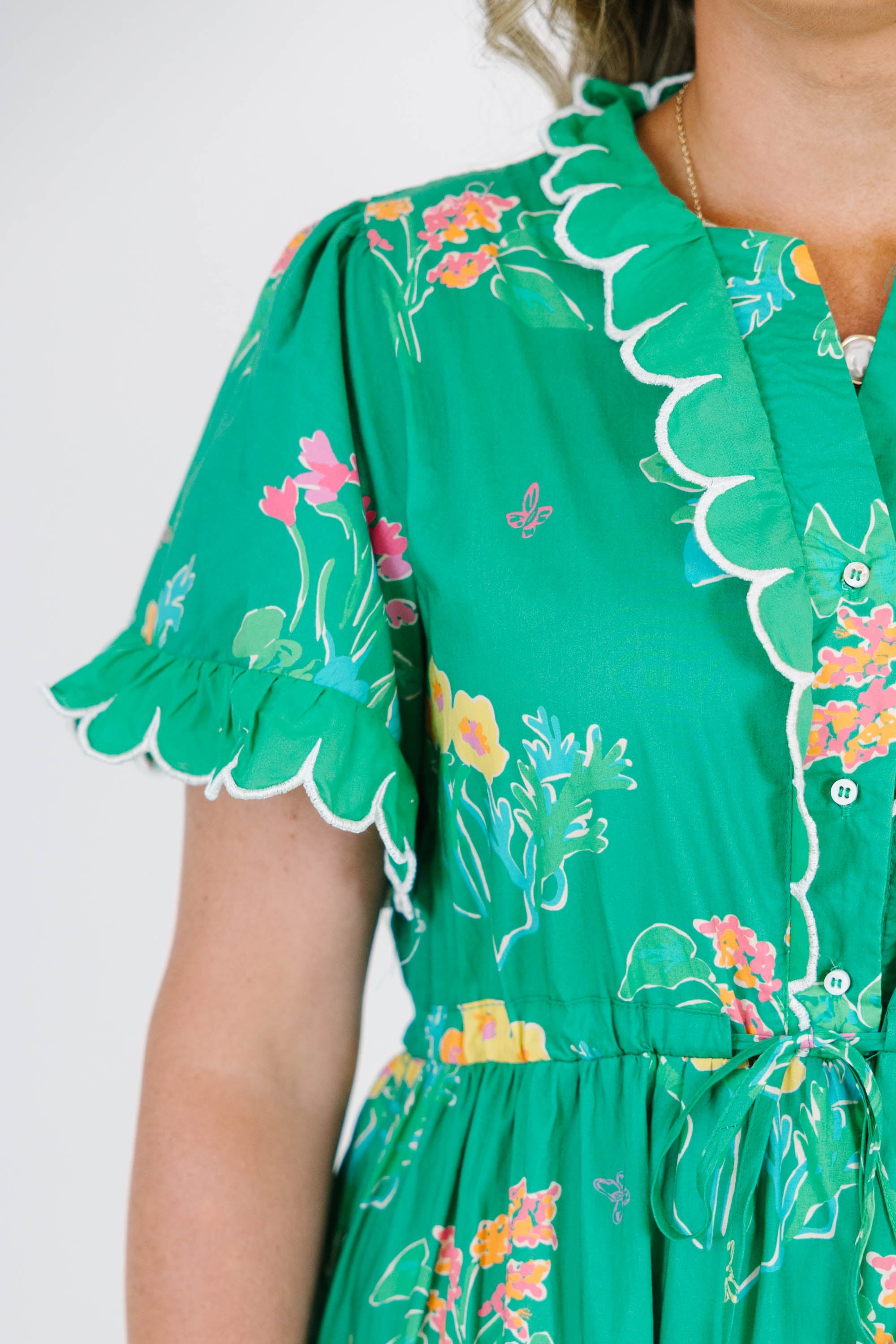 Caught You Smiling Dress, Green