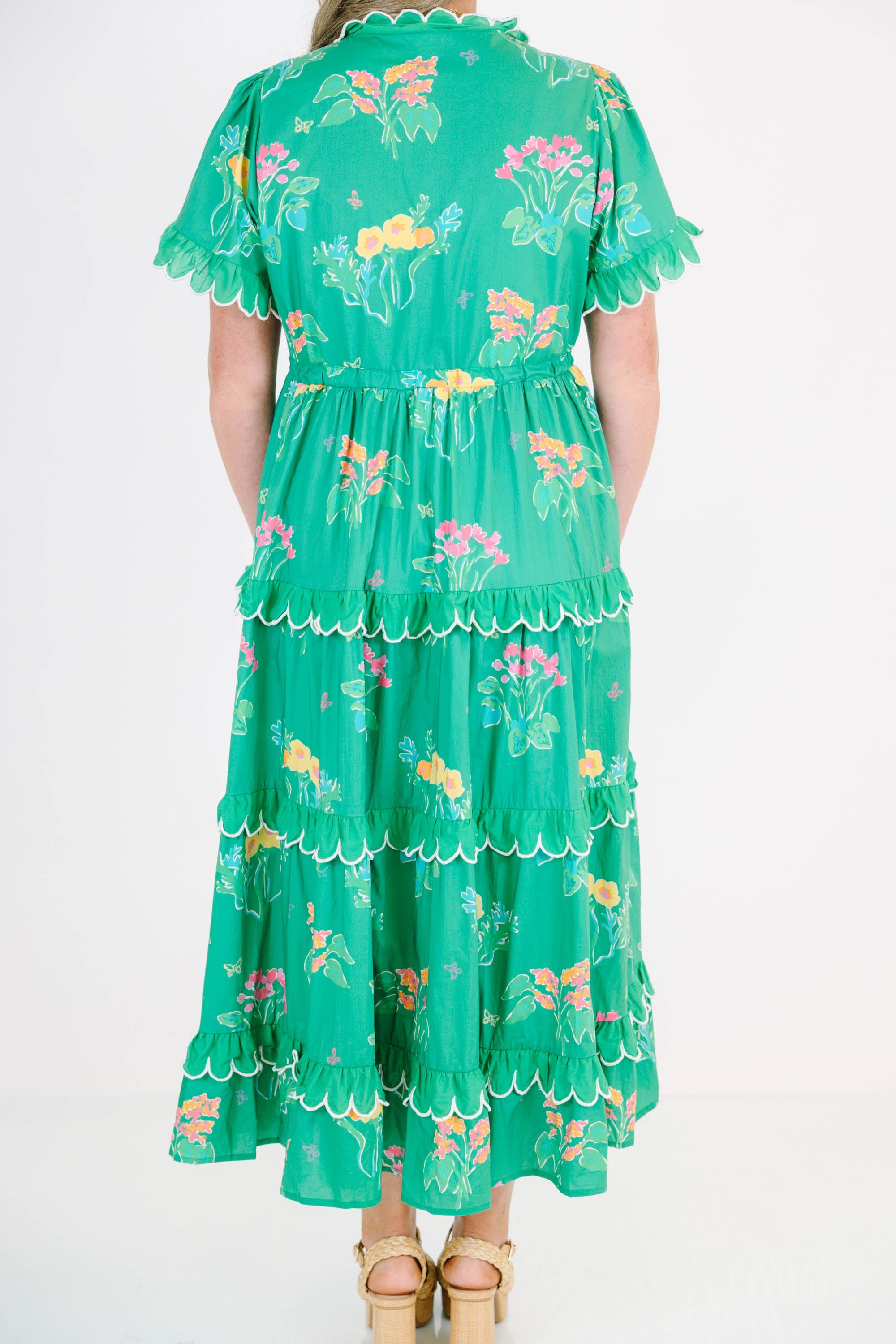 Caught You Smiling Dress, Green