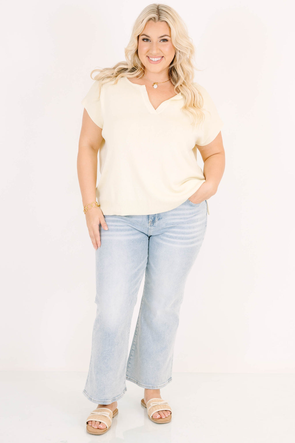 Center Stage Jeans, Light Wash