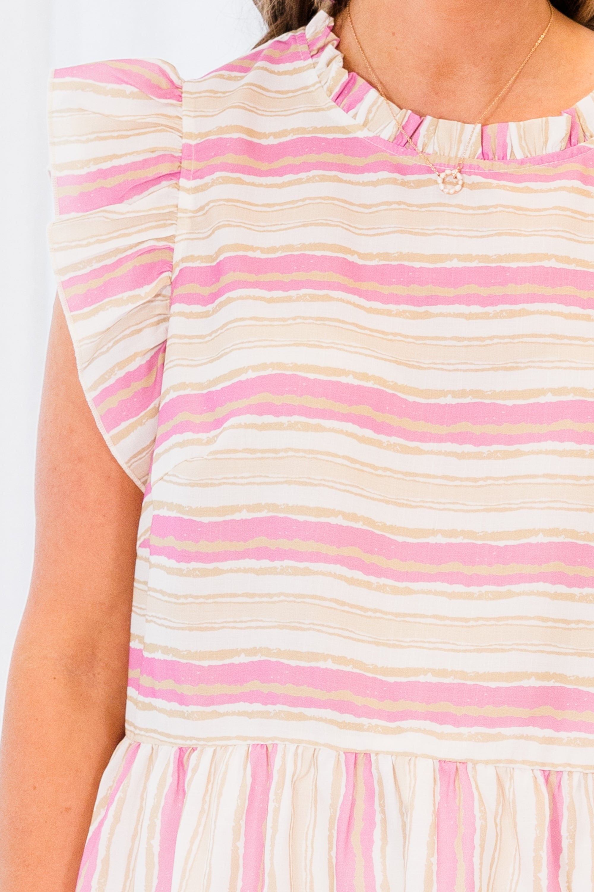 Change One's Stripes Top, Pink