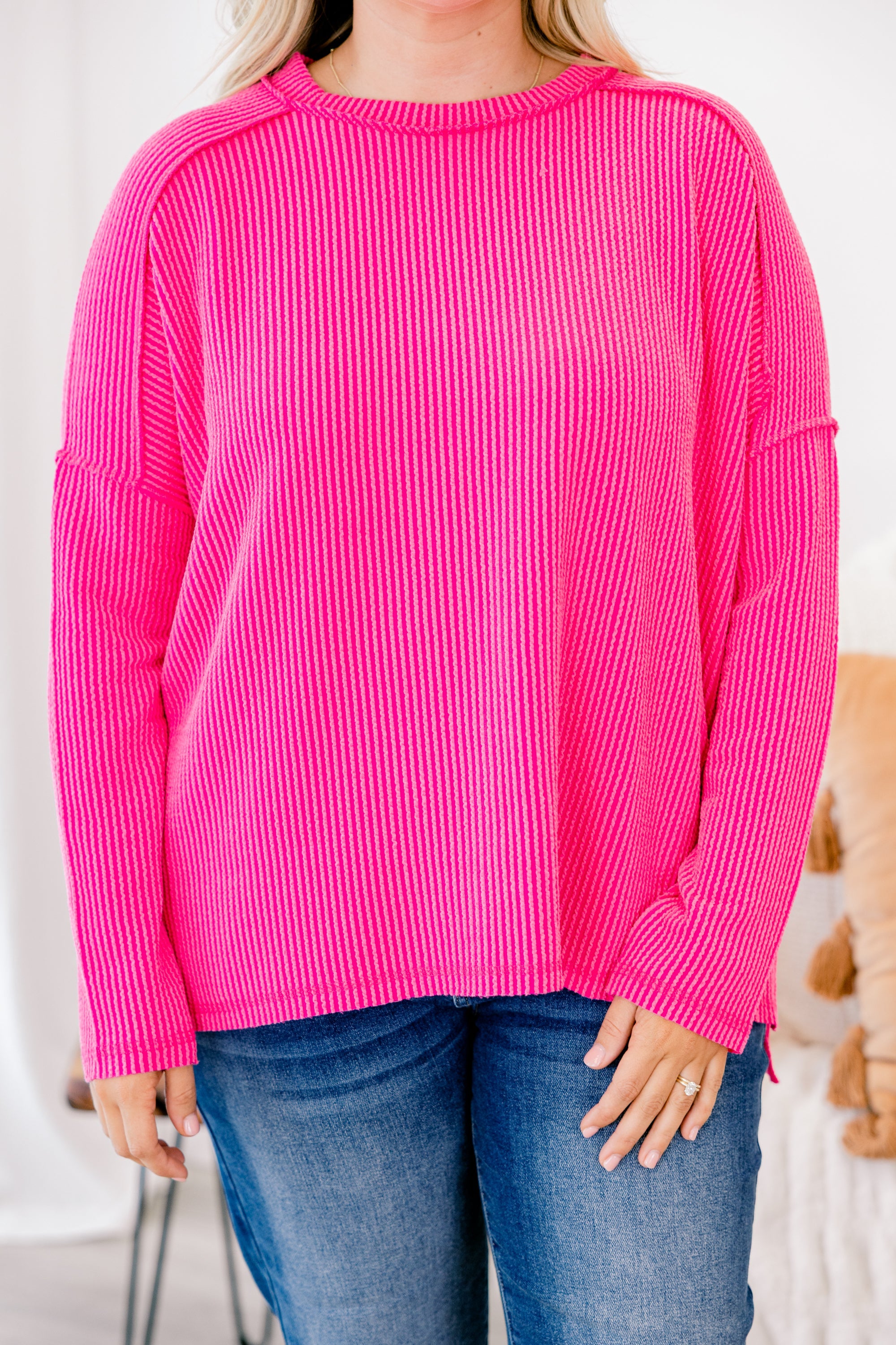 Changed Feelings Top, Hot Pink