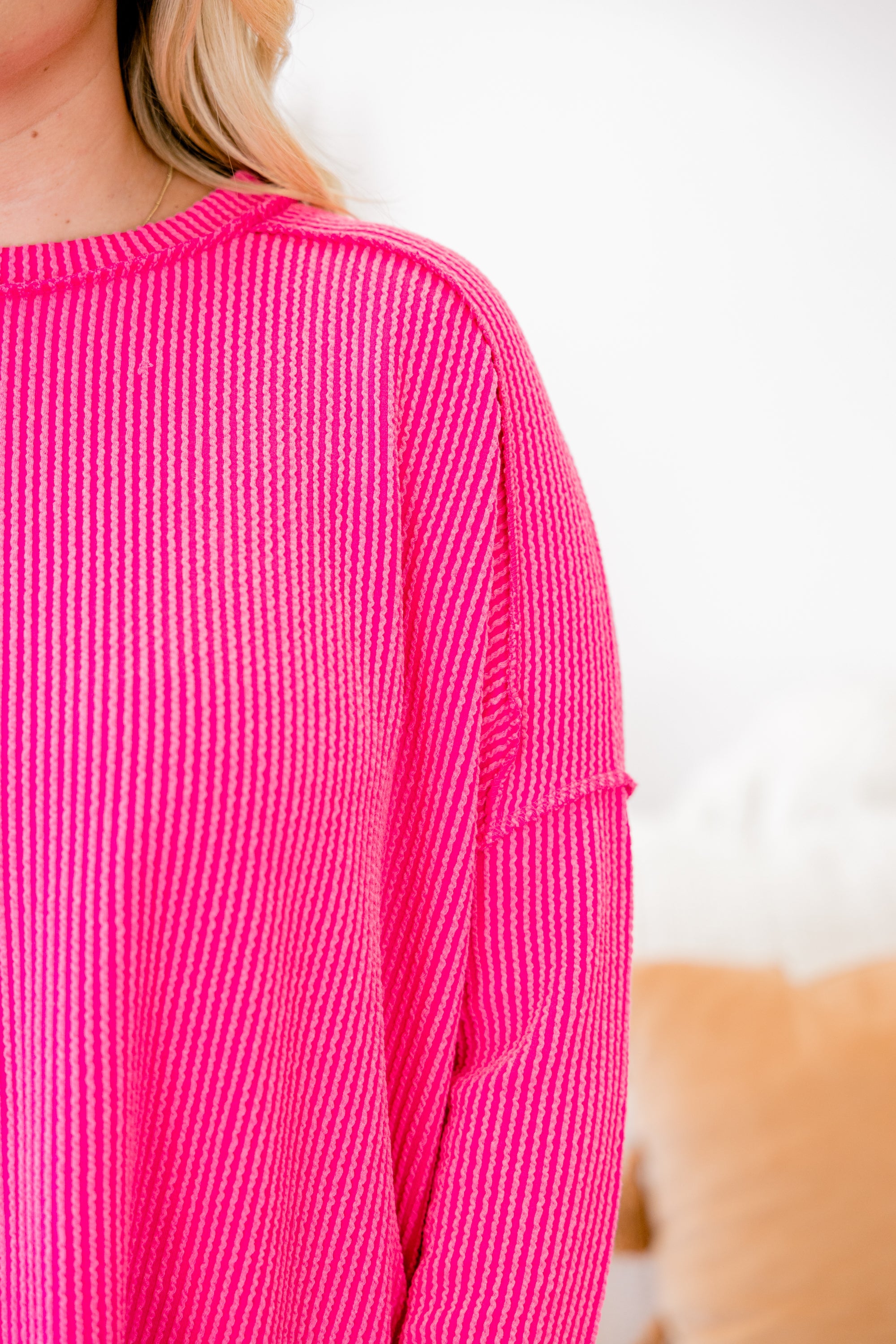 Changed Feelings Top, Hot Pink