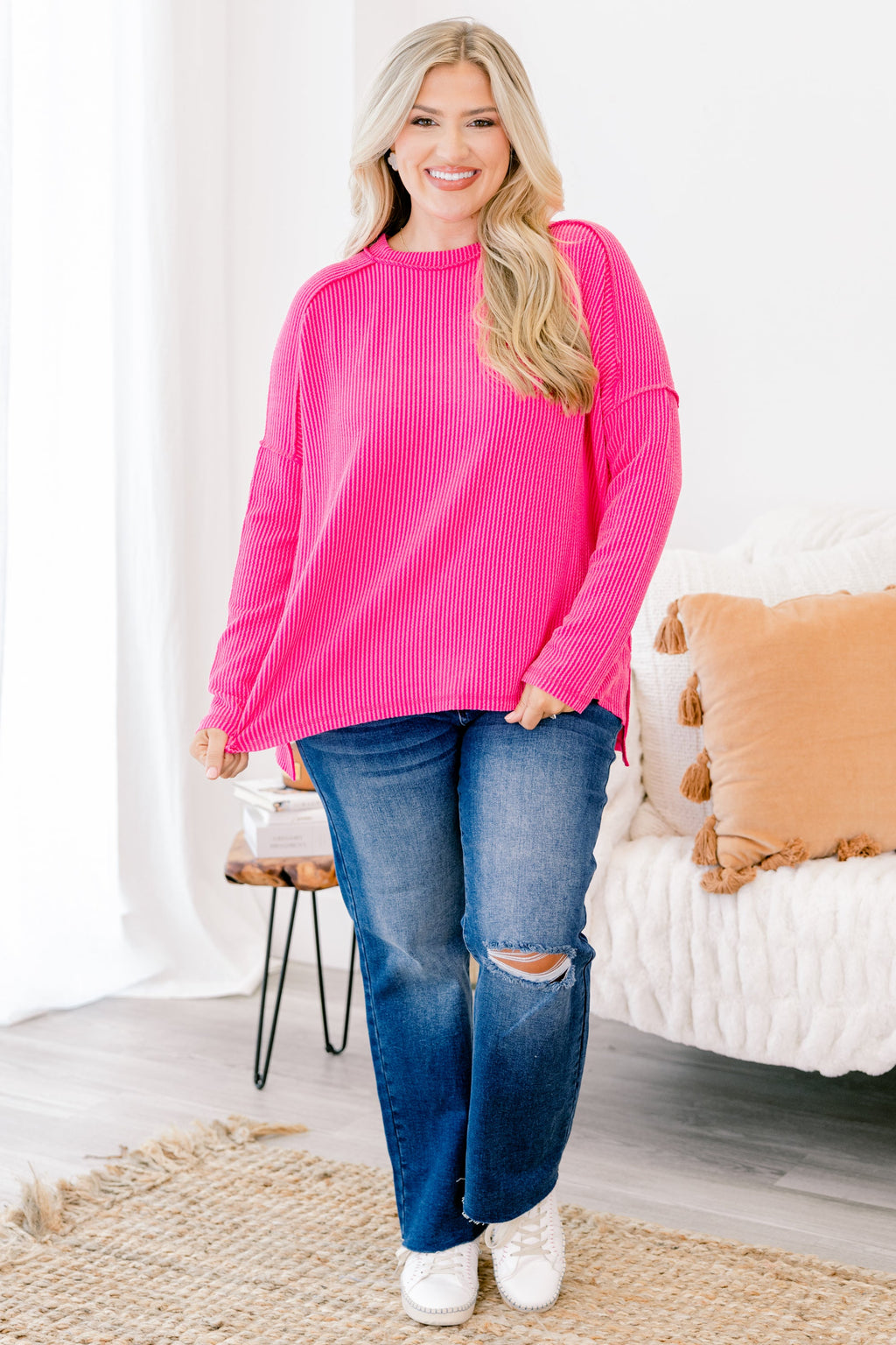 Changed Feelings Top, Hot Pink