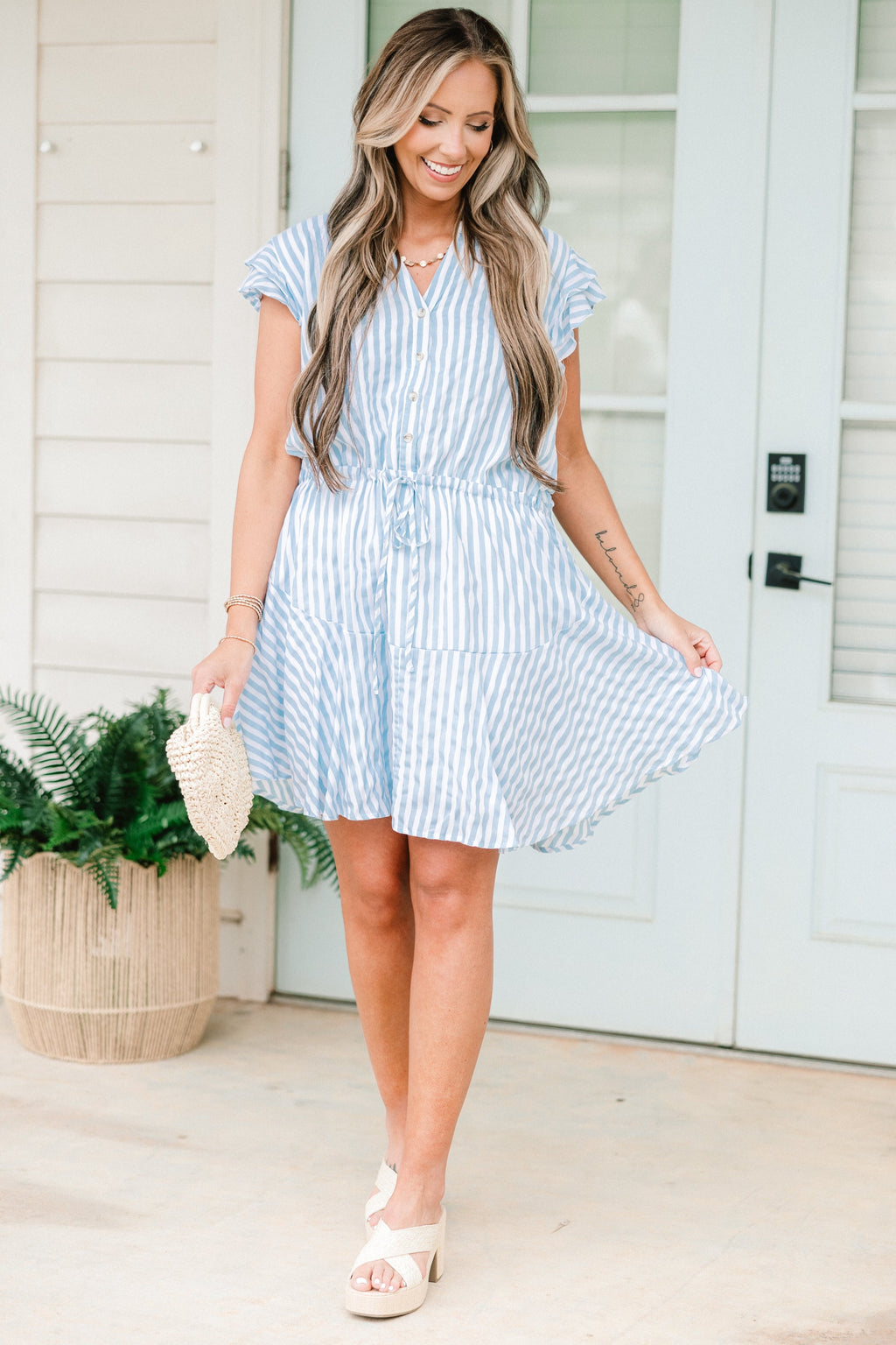 Channel Love Dress, Blue