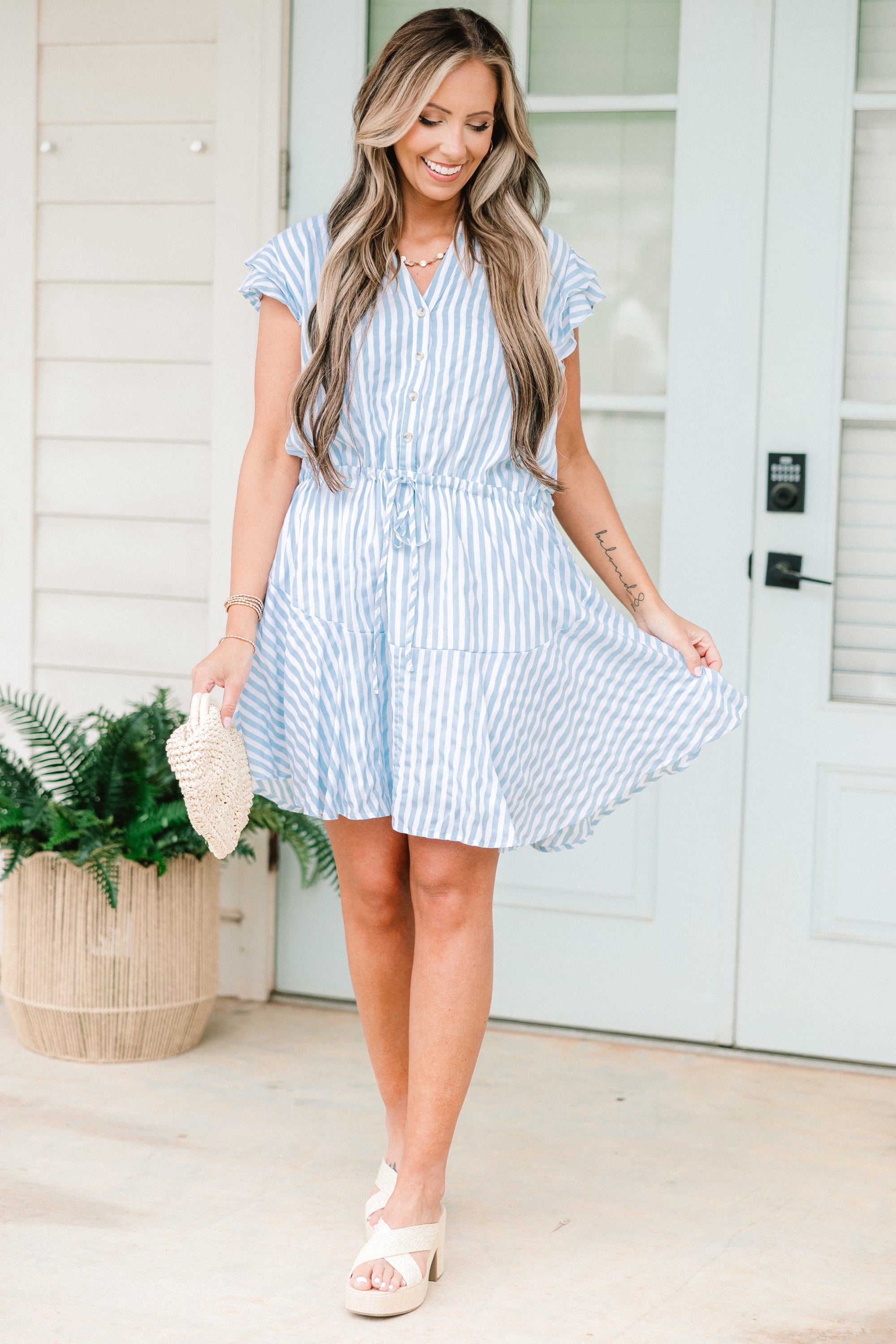 Channel Love Dress, Blue