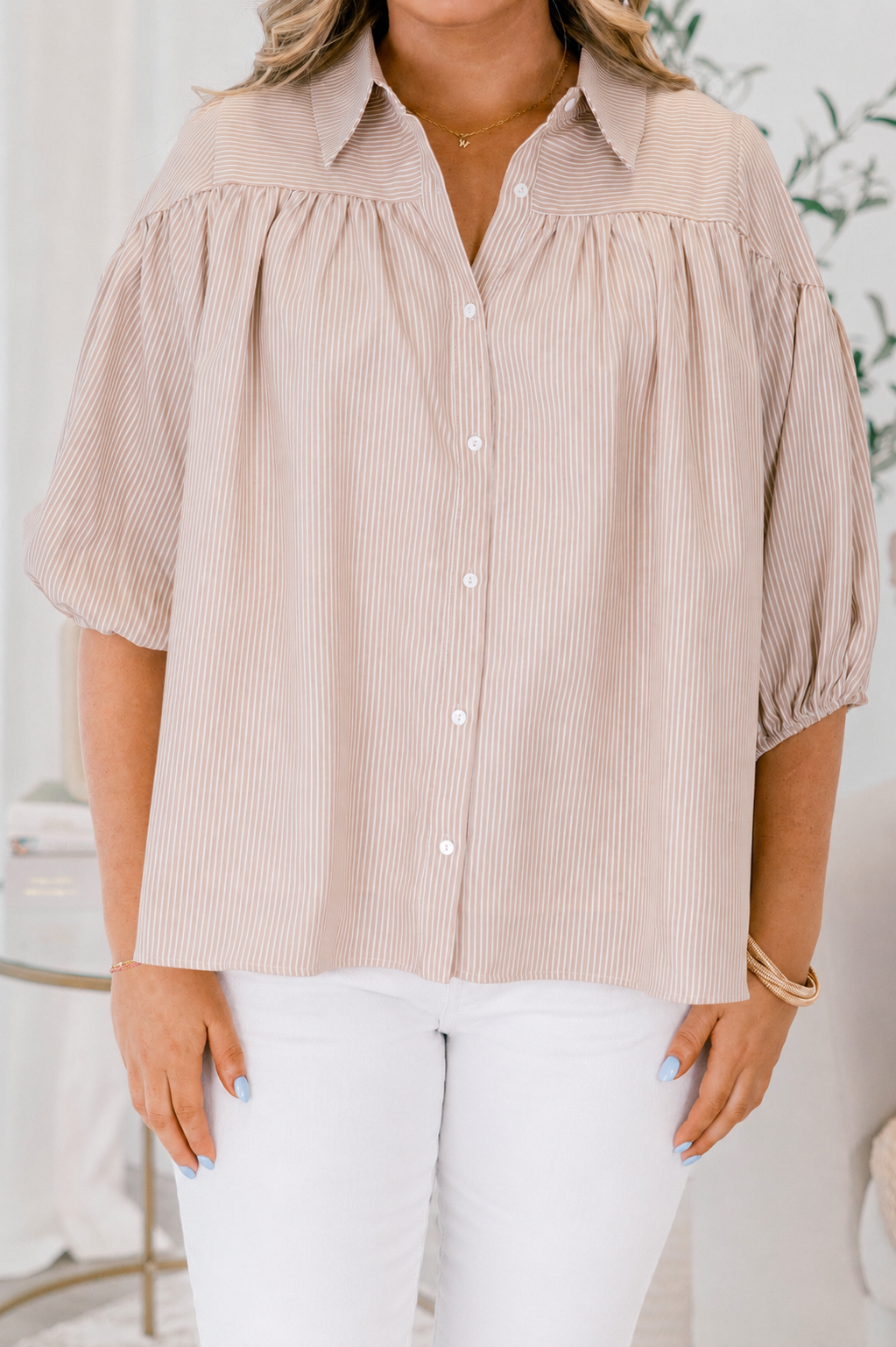 Love Is All Around Blouse, Brown