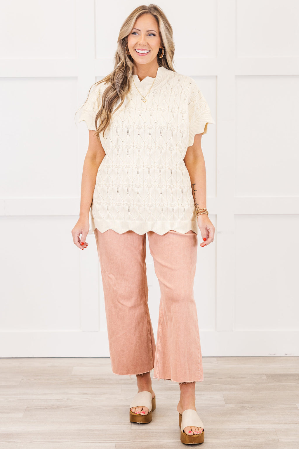Cherry On Top Sweater, Cream