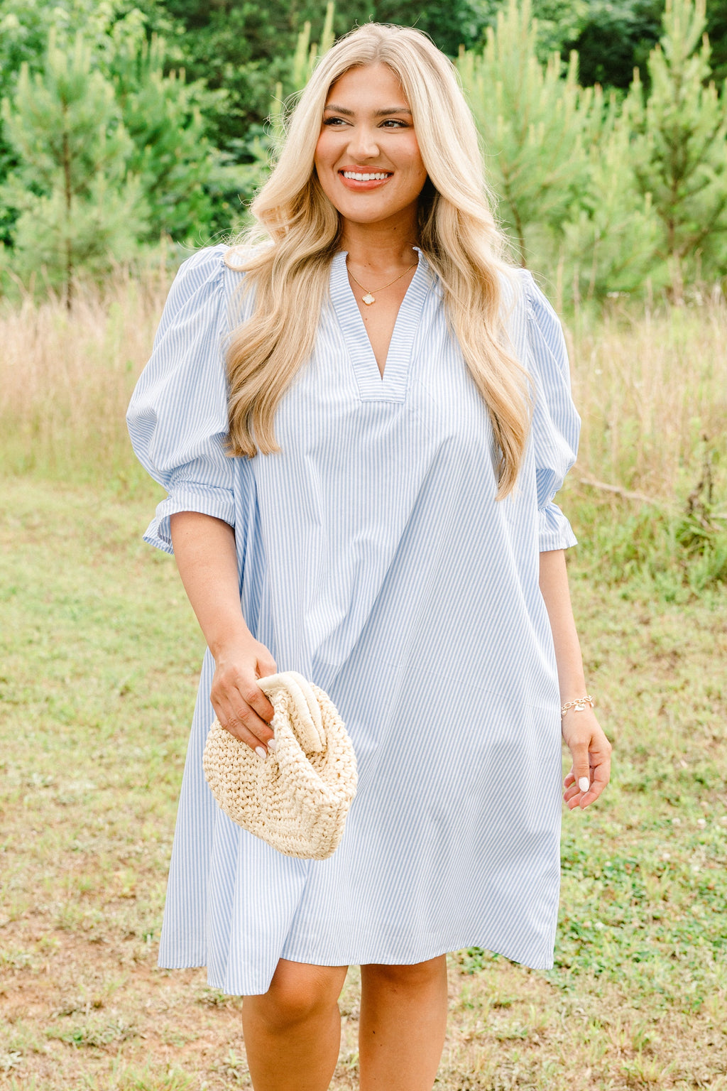 Create Memories Dress, Blue Stripe