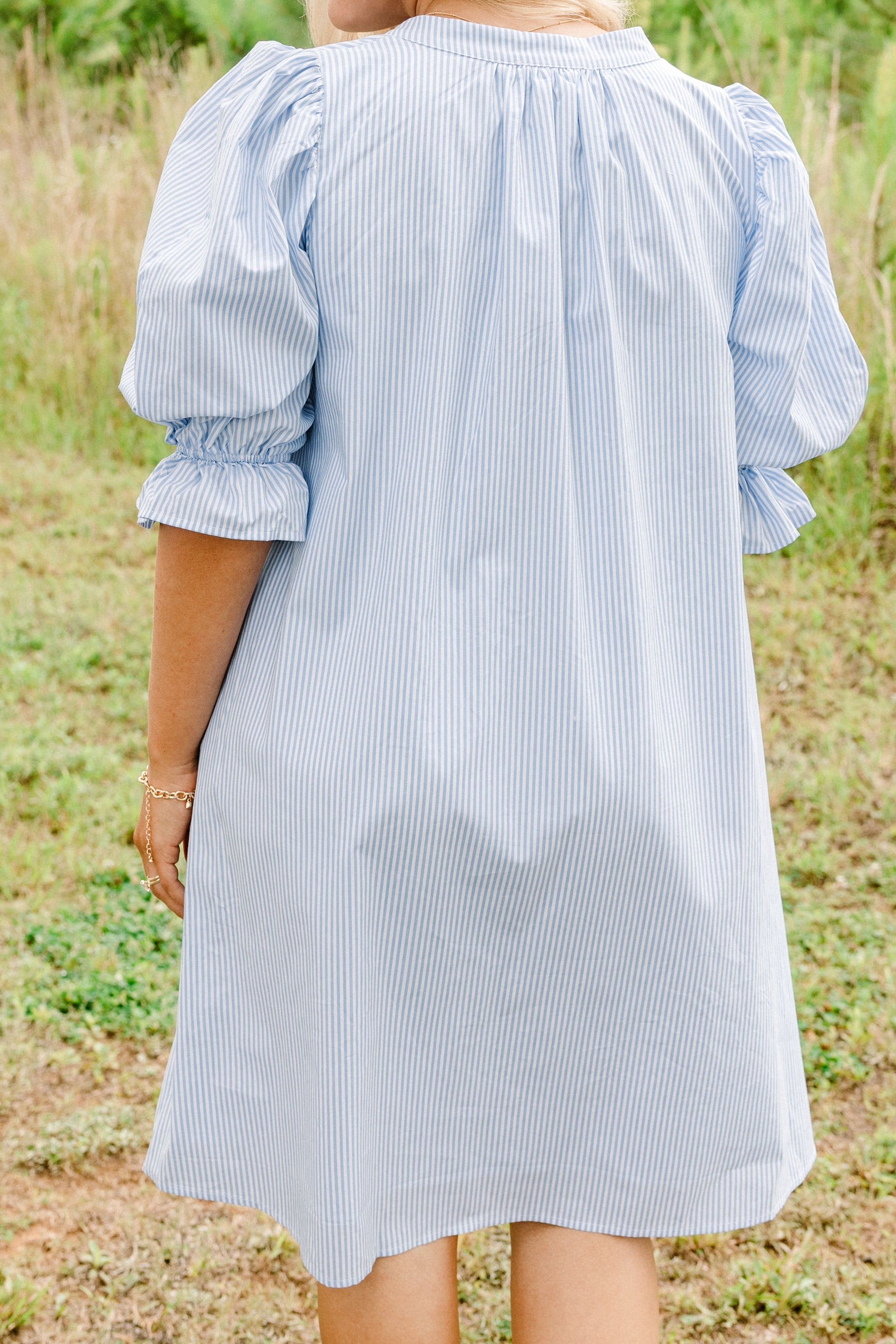 Create Memories Dress, Blue Stripe