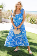 Chic Harmony Midi Dress, Ocean