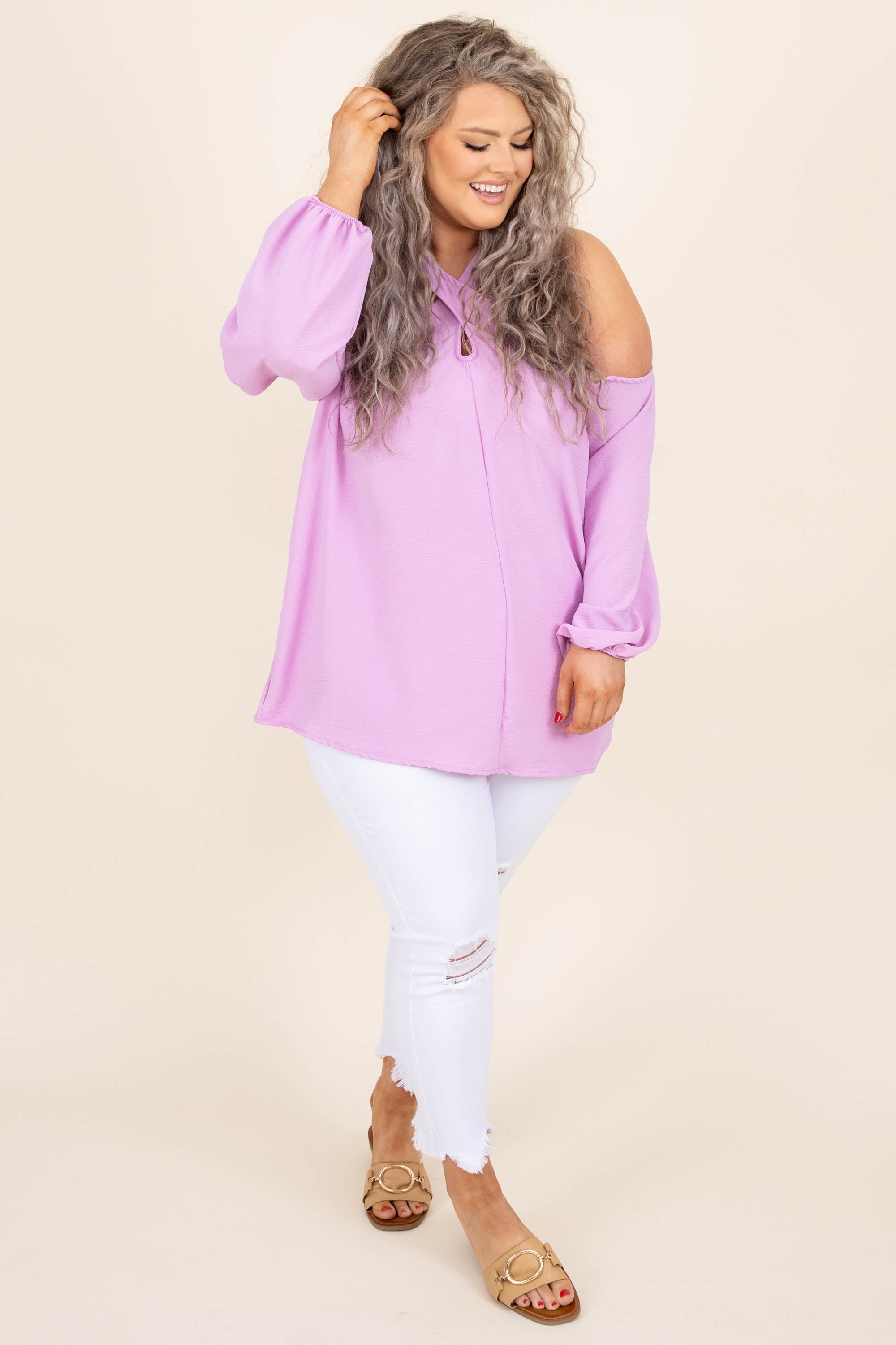 City Charm Blouse, Orchid