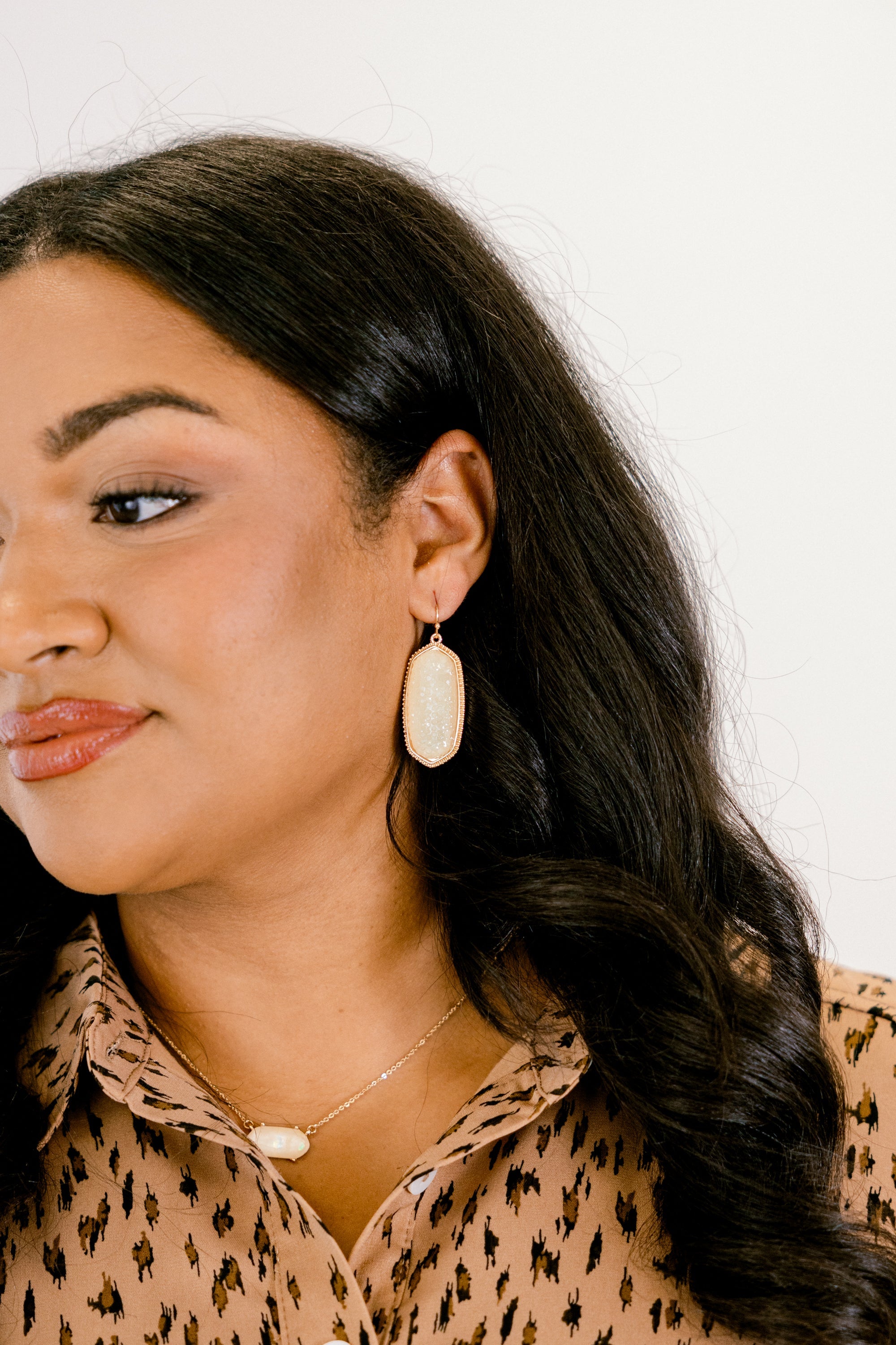 Claim Your Space Earrings, Ivory