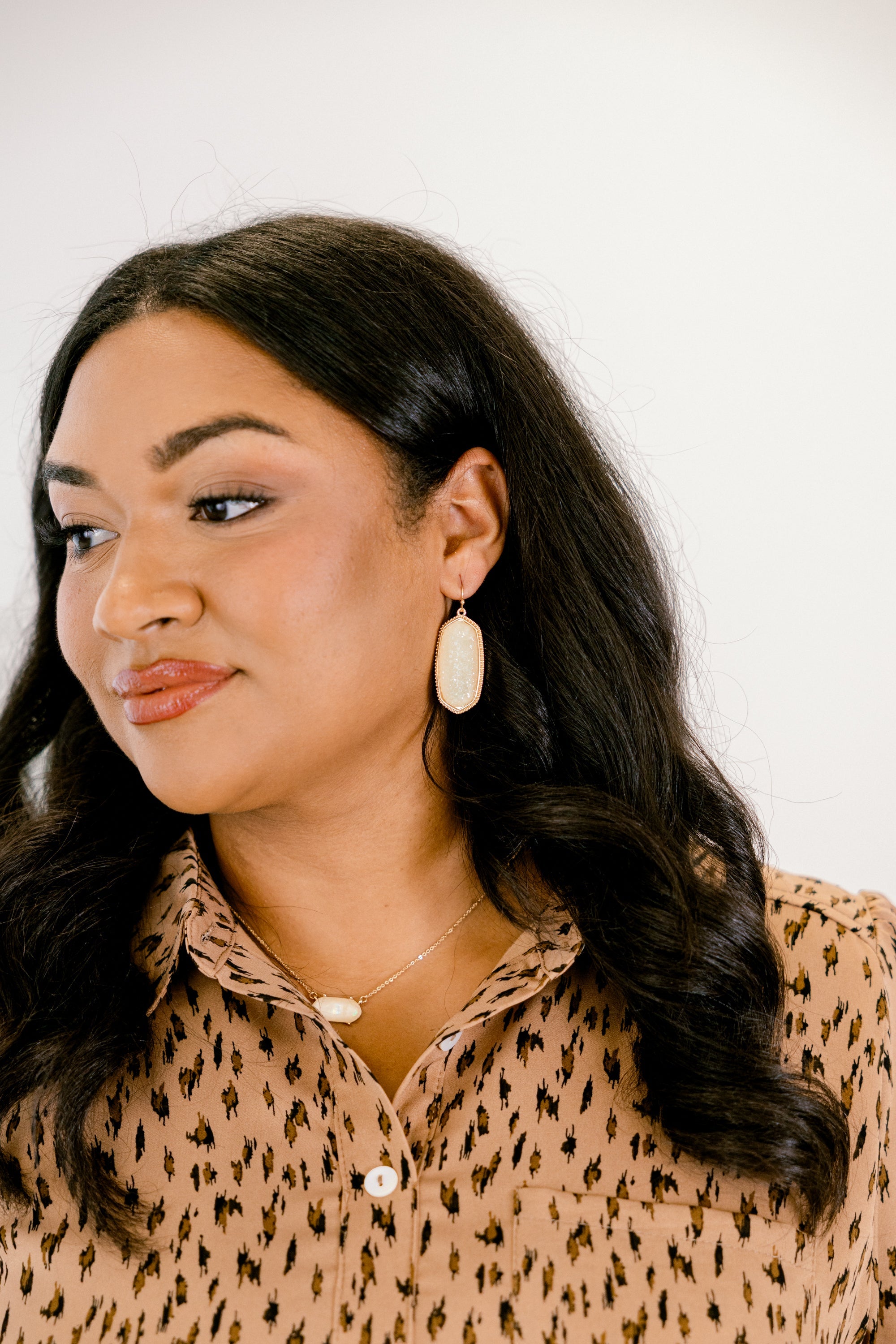 Claim Your Space Earrings, Ivory