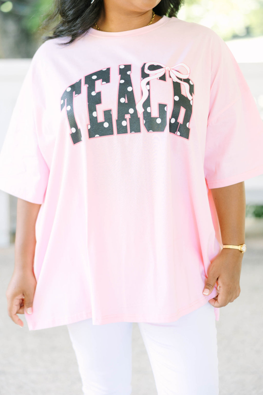 Classic Teacher Boyfriend Tee, Dusty Pink