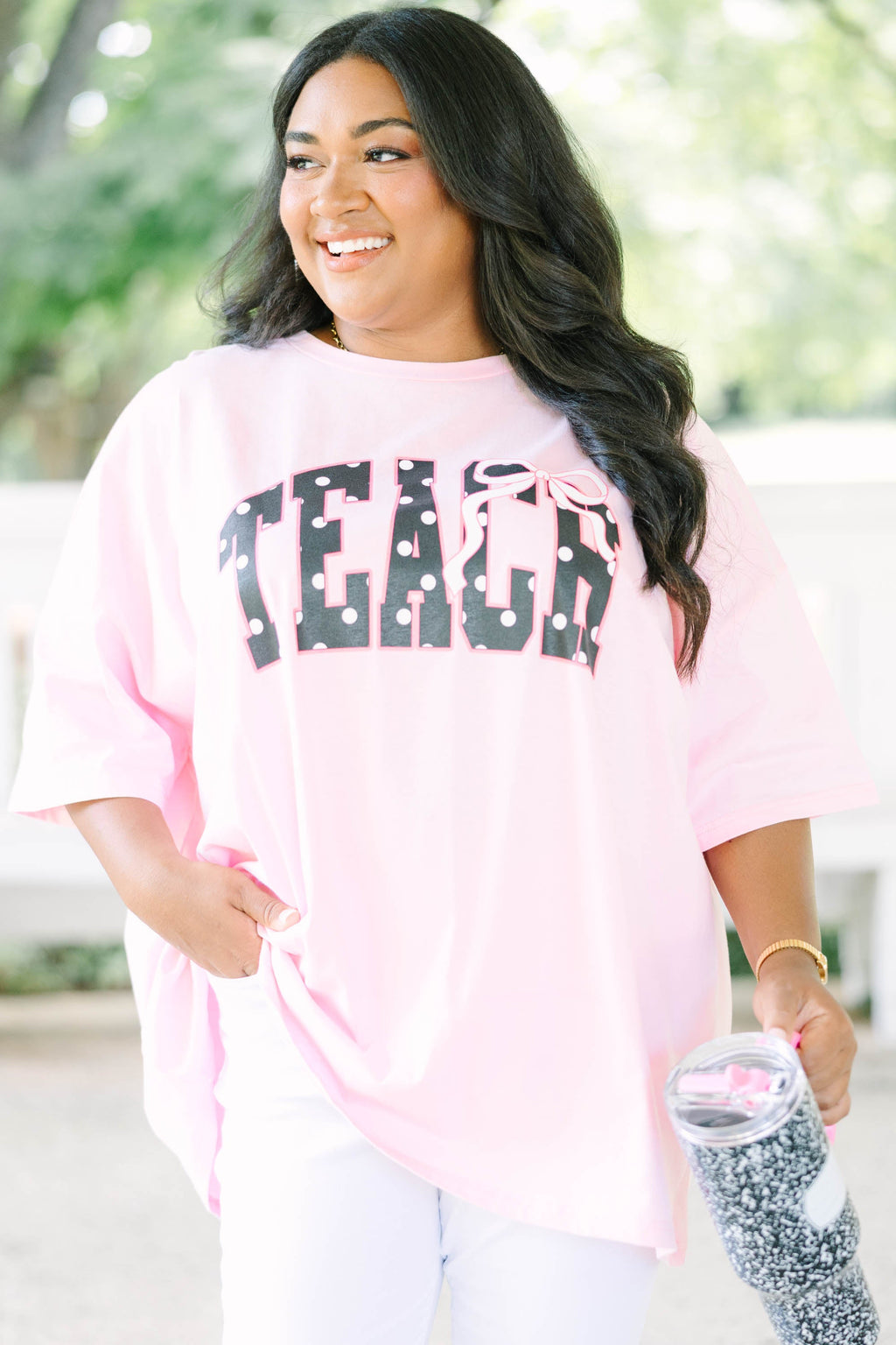 Classic Teacher Boyfriend Tee, Dusty Pink