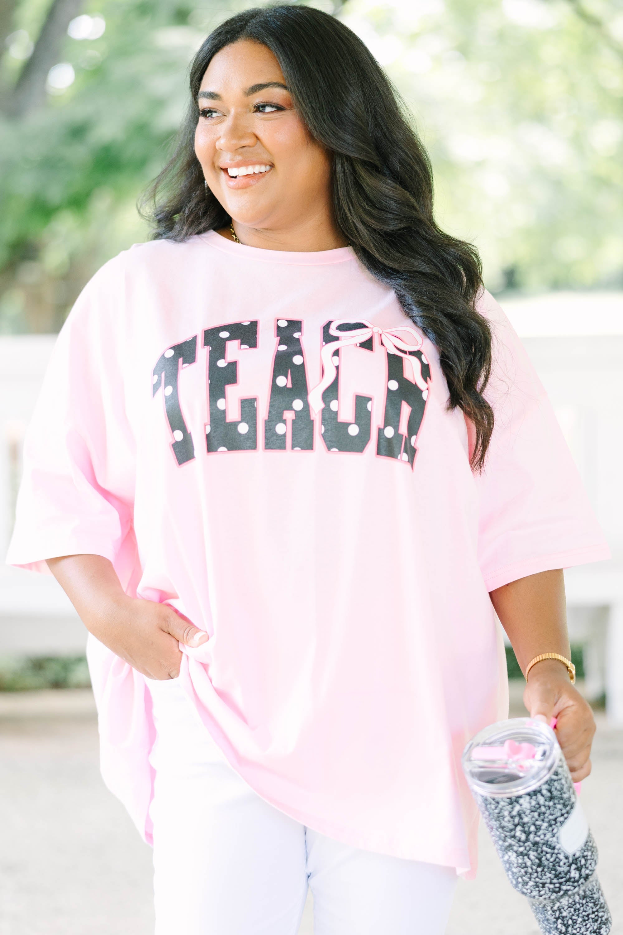Classic Teacher Boyfriend Tee, Dusty Pink