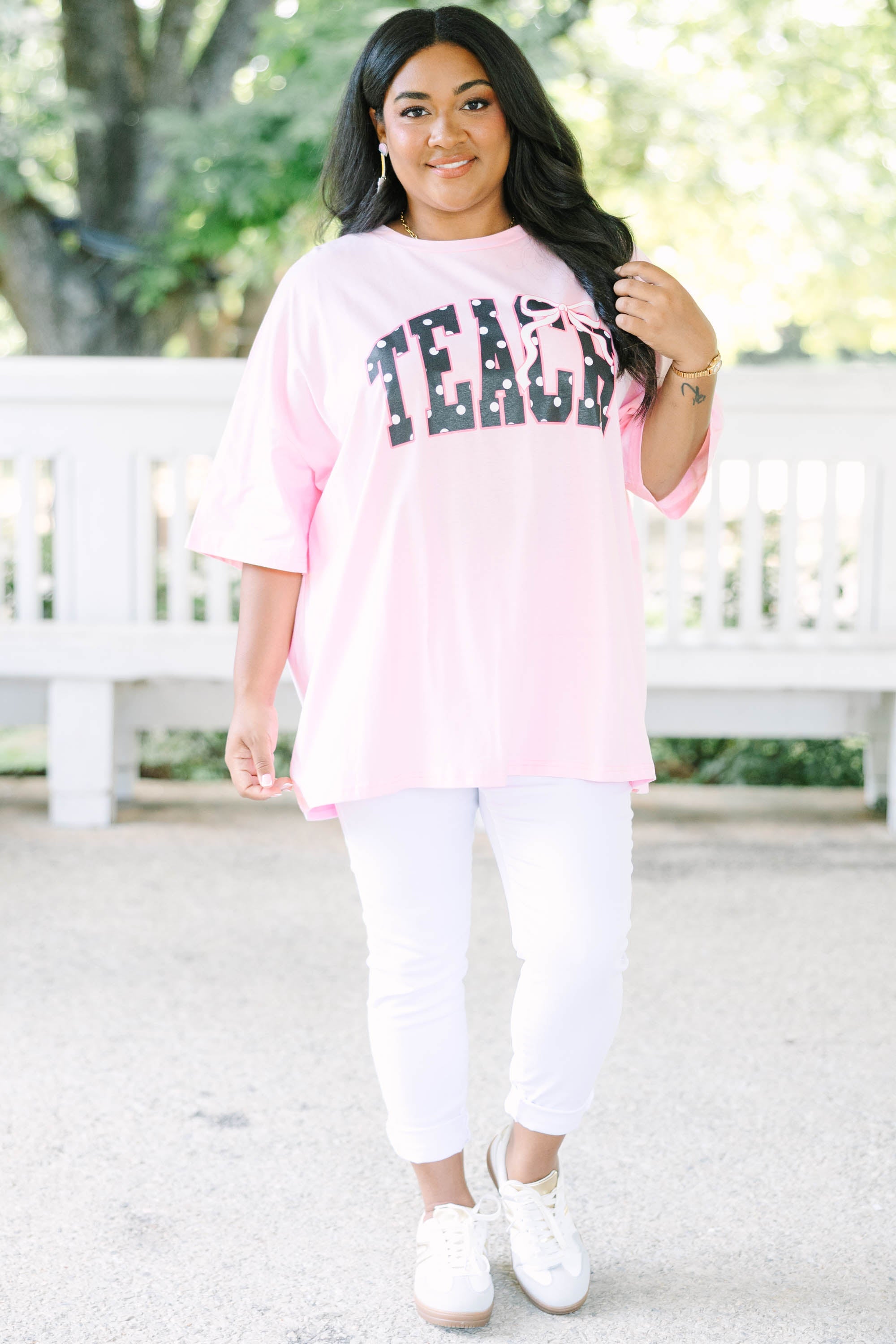 Classic Teacher Boyfriend Tee, Dusty Pink