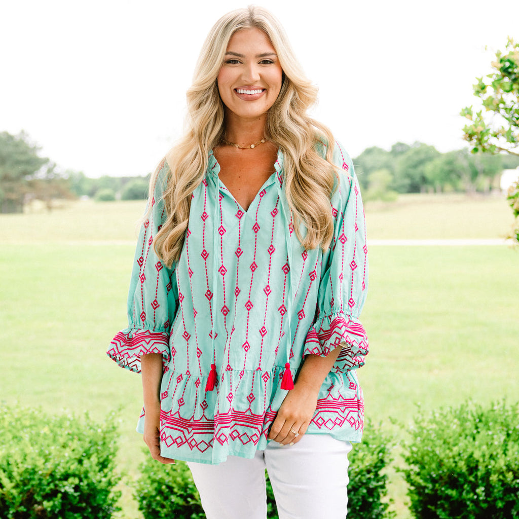 Classic Things Top, Aqua
