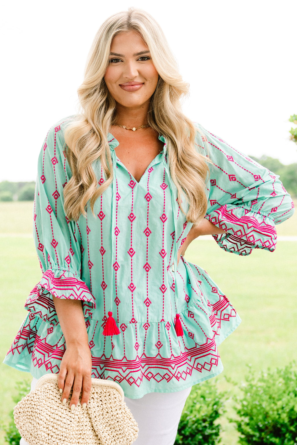 Classic Things Top, Aqua