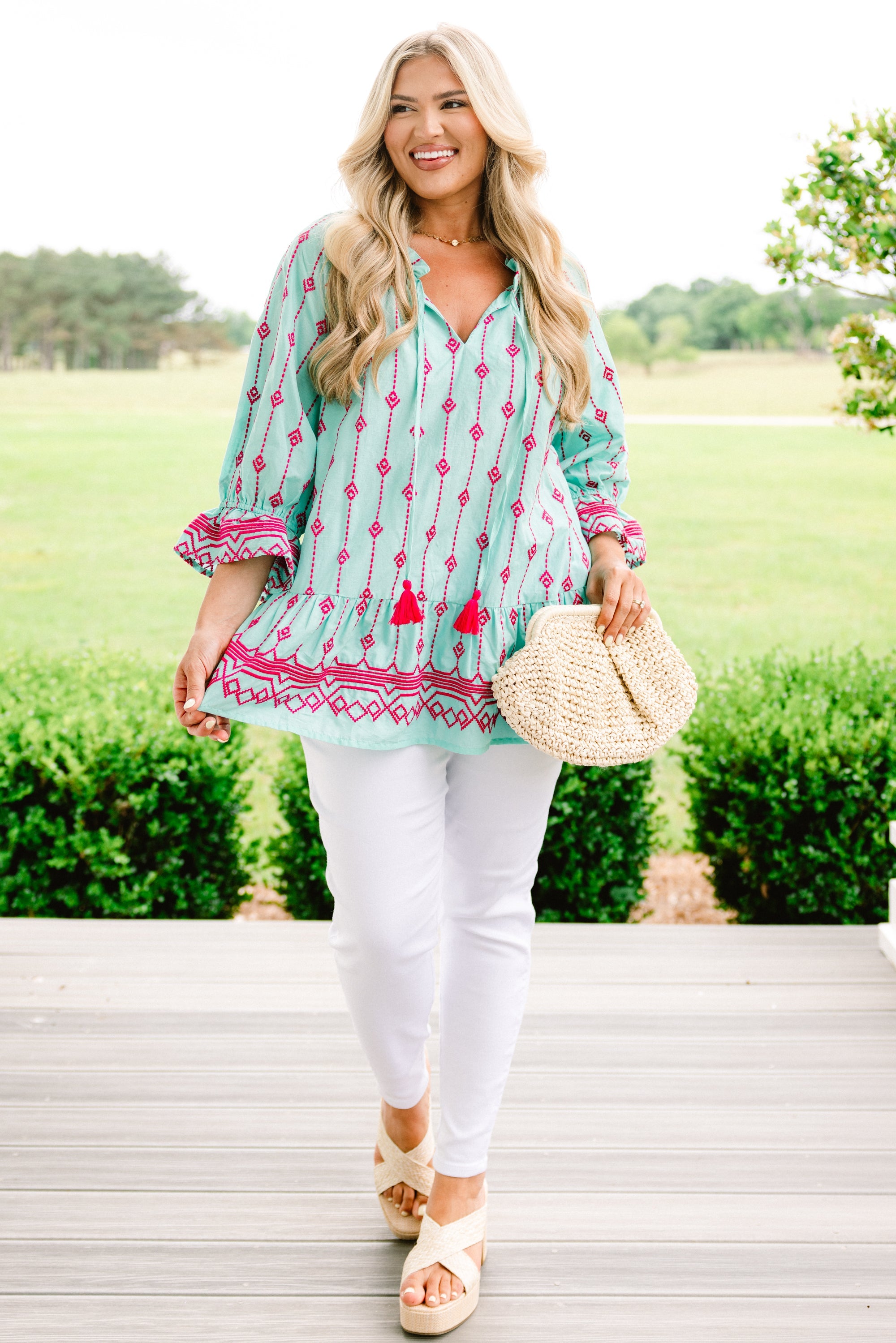 Classic Things Top, Aqua