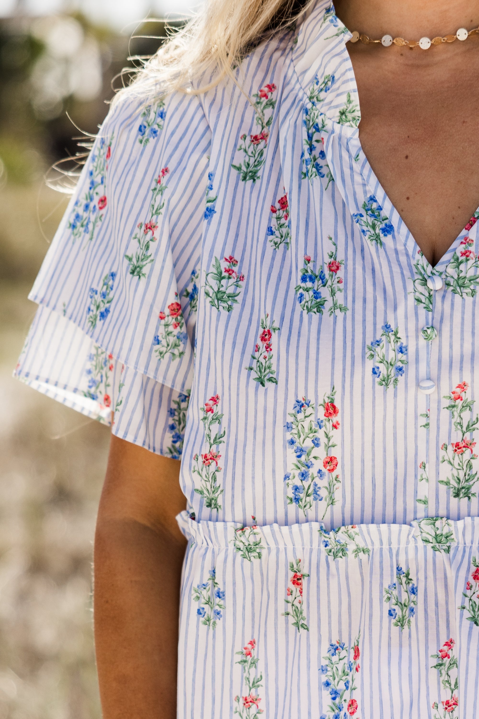 Coastal Love Top, Blue Floral
