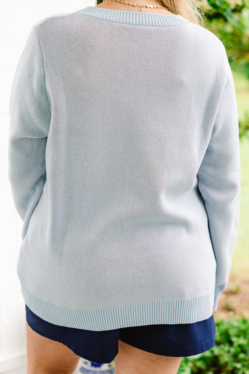Coastal Summer Sweater, Light Blue