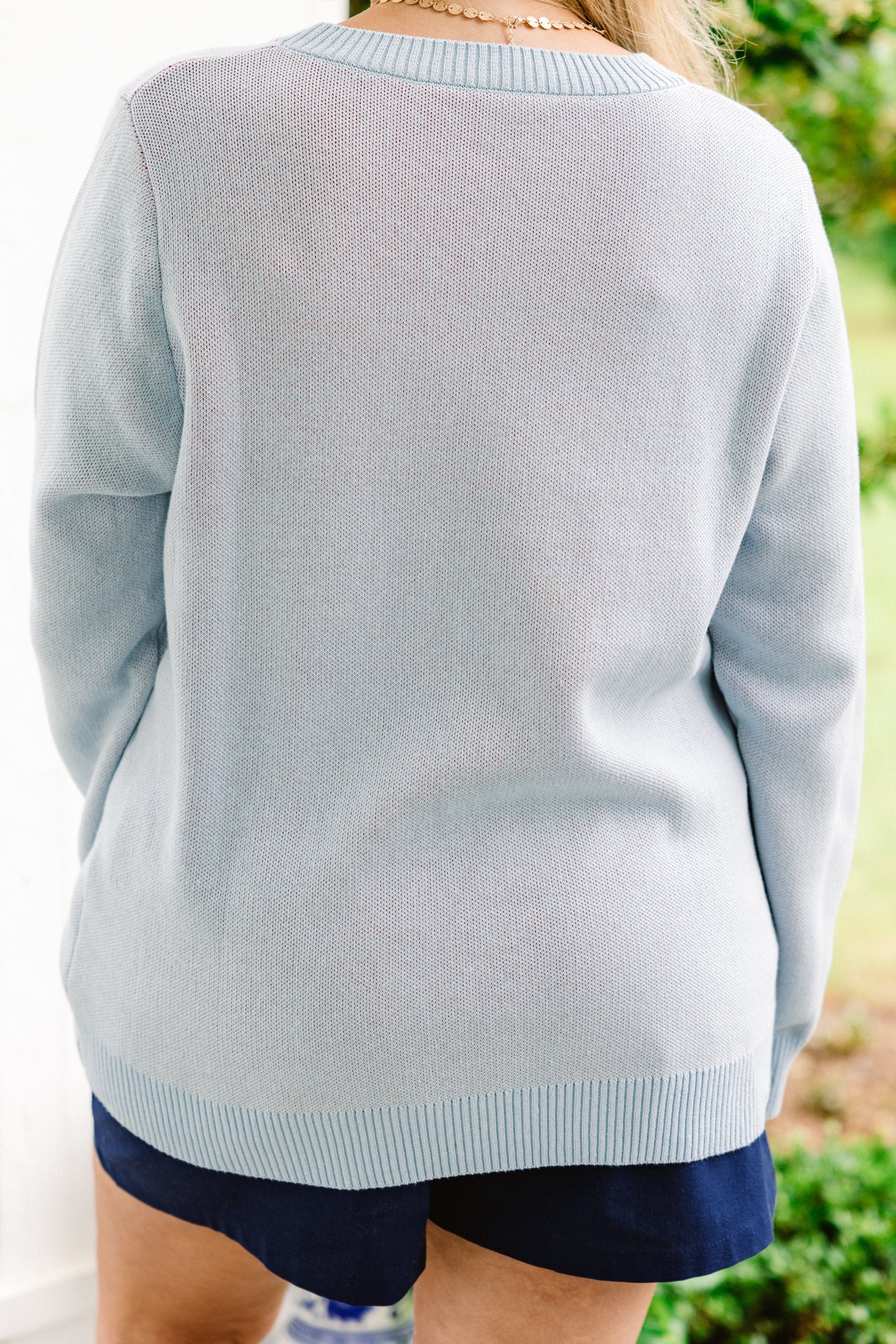 Coastal Summer Sweater, Light Blue