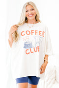 Coffee Club Boyfriend Tee, Ivory