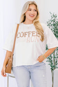 Coffee Run Vintage Wash Tee, White