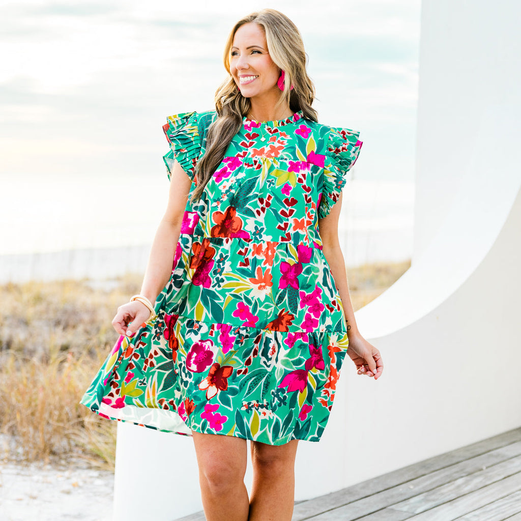Colorful Me Dress, Mint