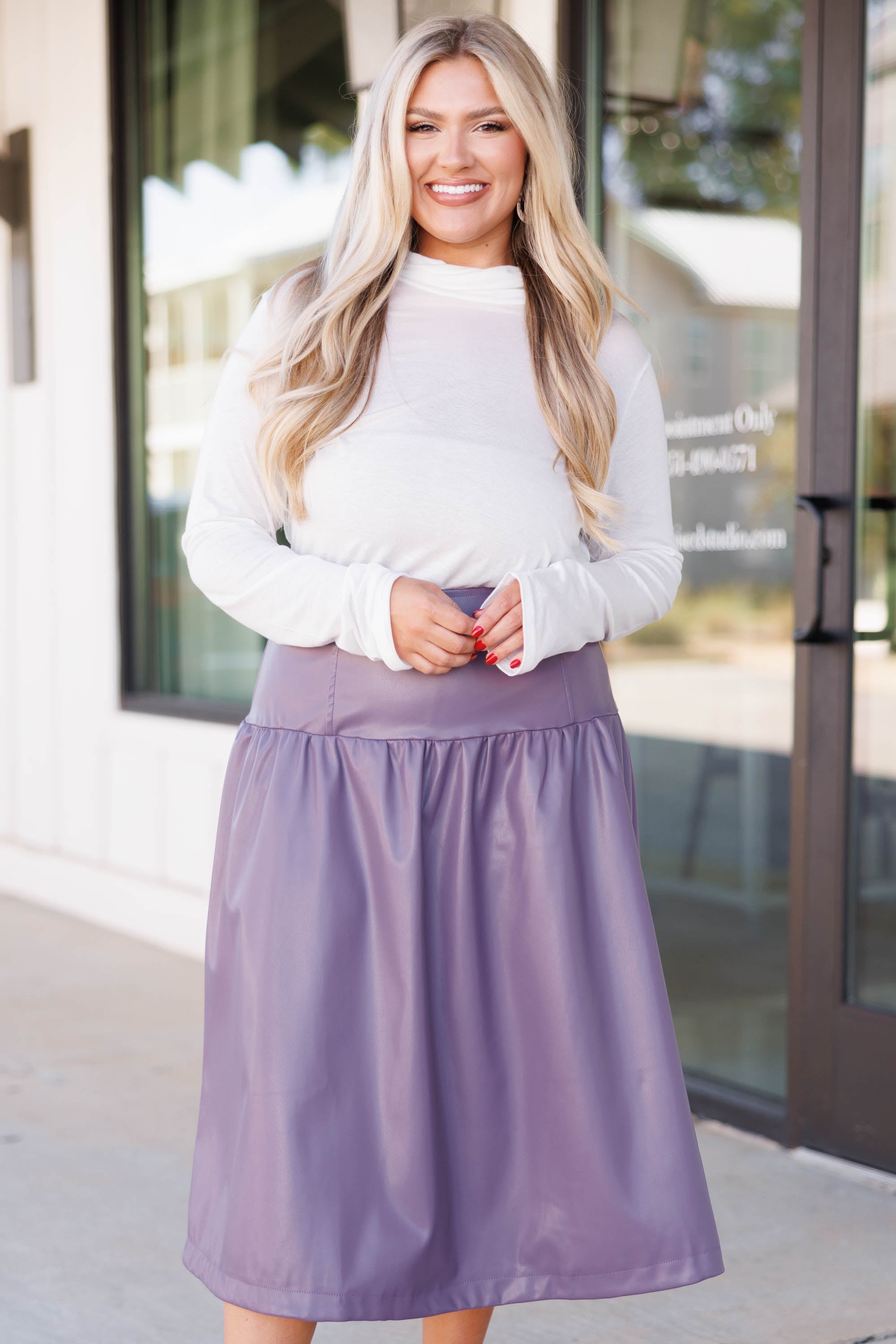 Come On Over Skirt, Purple