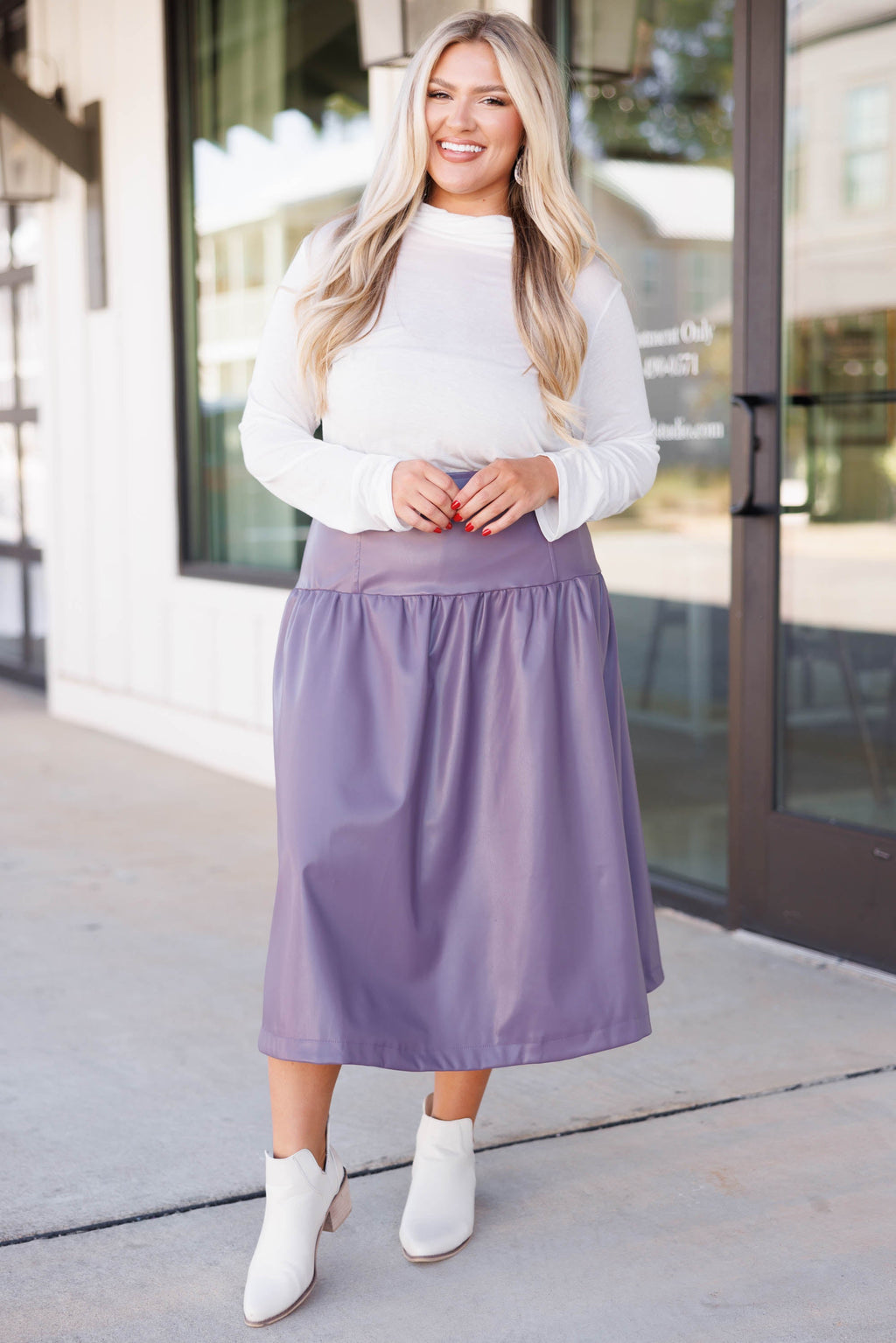 Come On Over Skirt, Purple