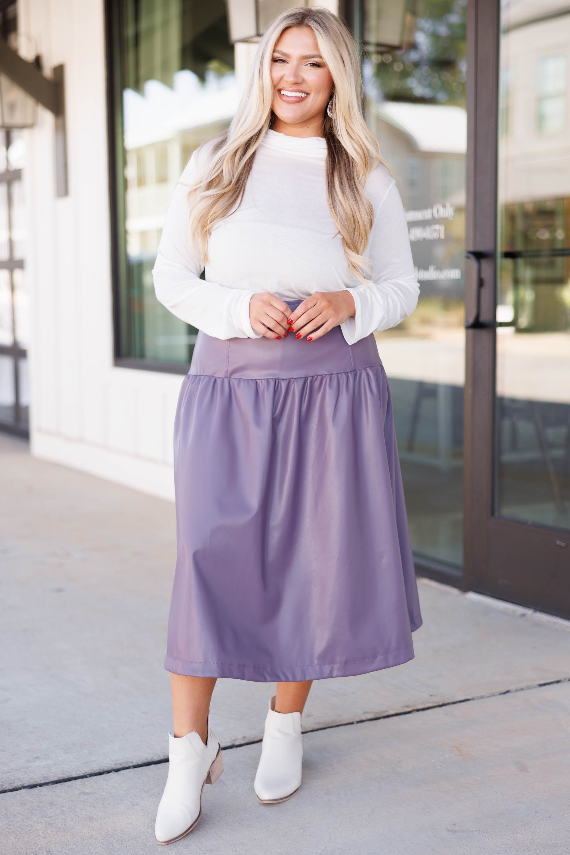 Come On Over Skirt, Purple