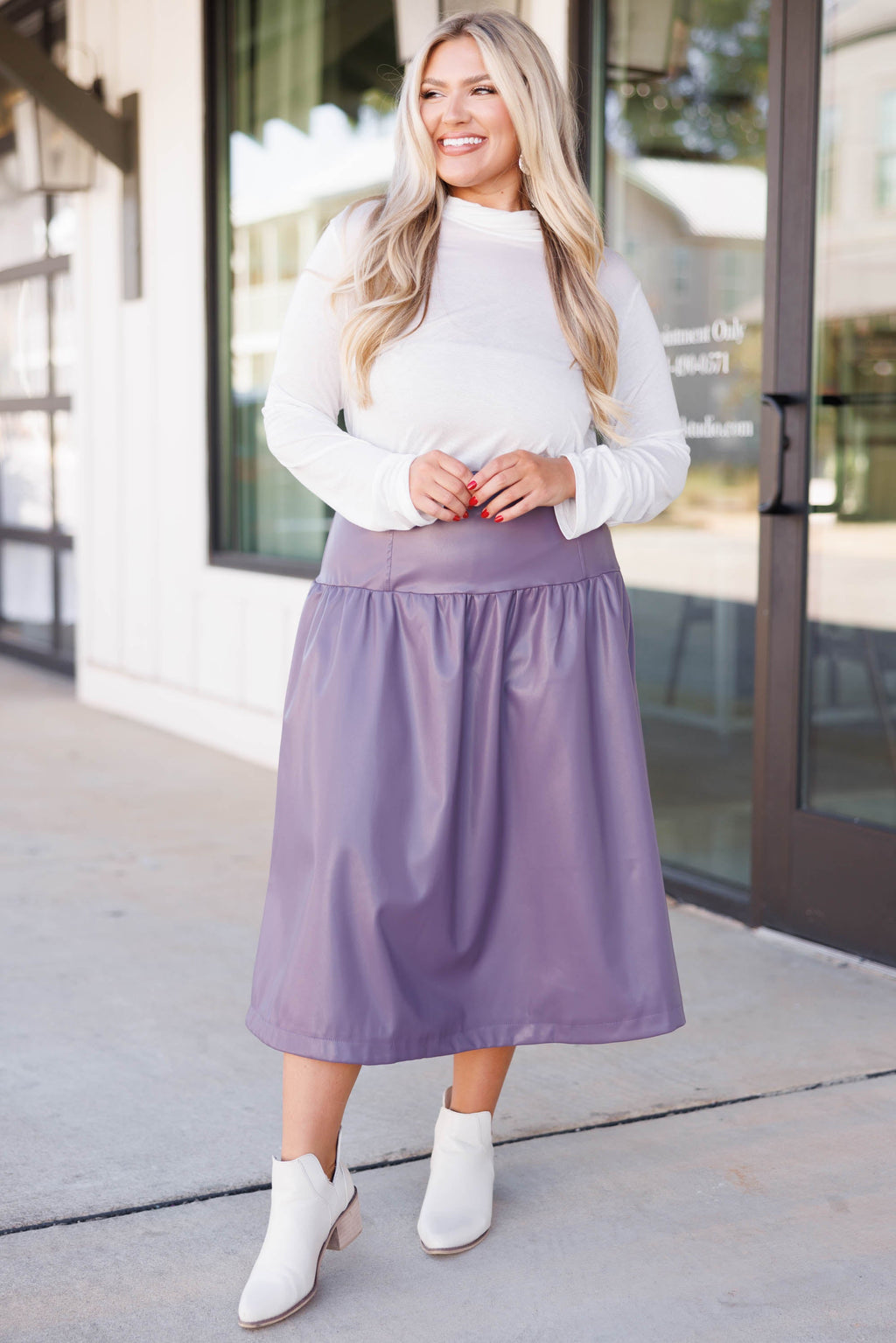 Come On Over Skirt, Purple