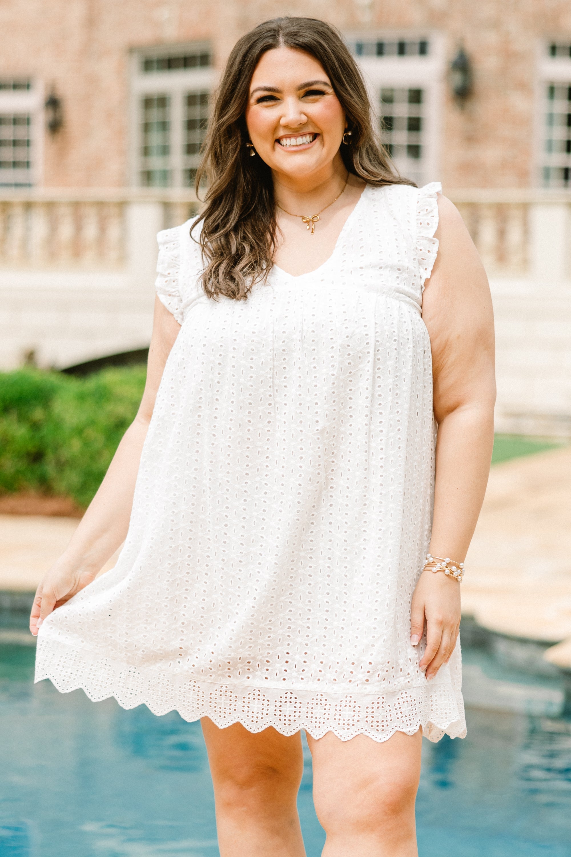 Come Rain Or Shine Dress, White