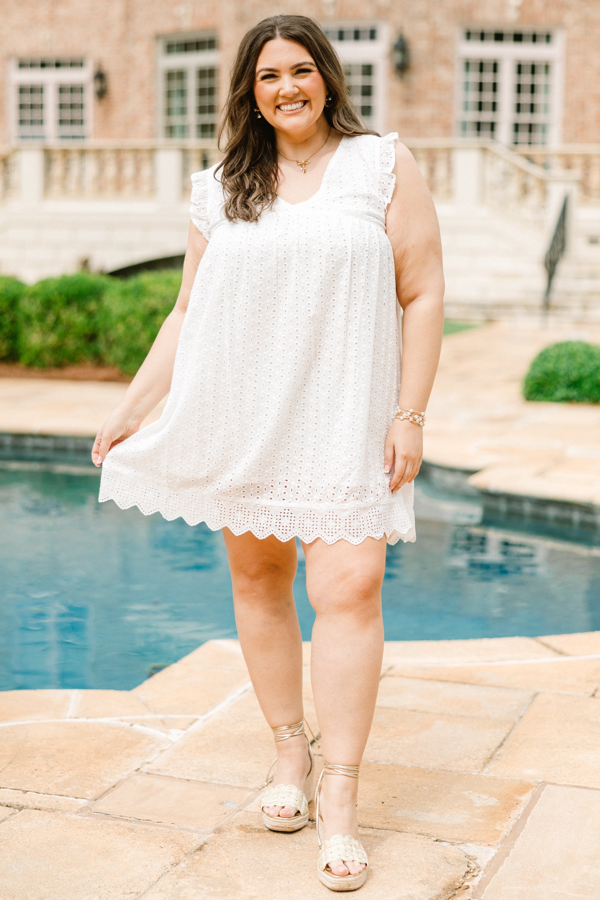Come Rain Or Shine Dress, White