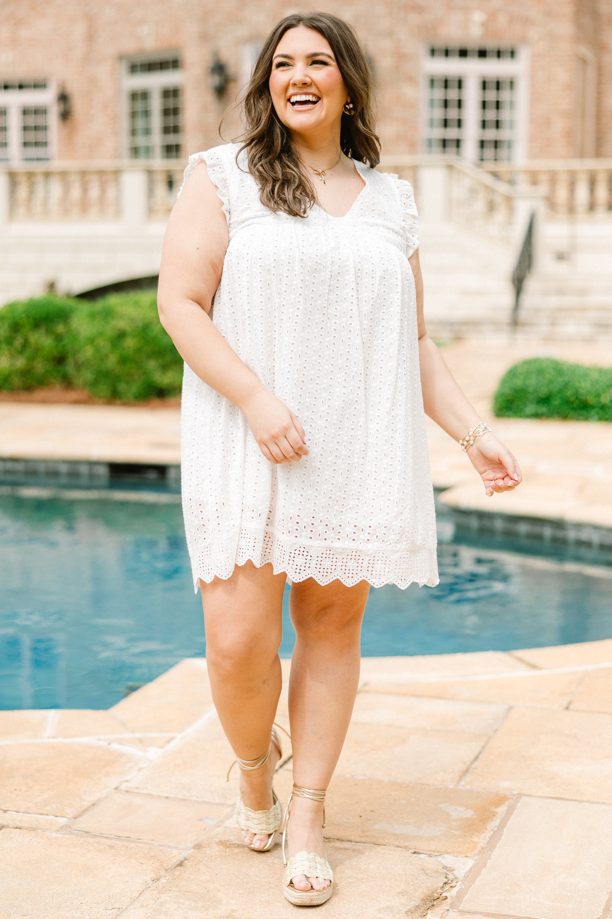Come Rain Or Shine Dress, White