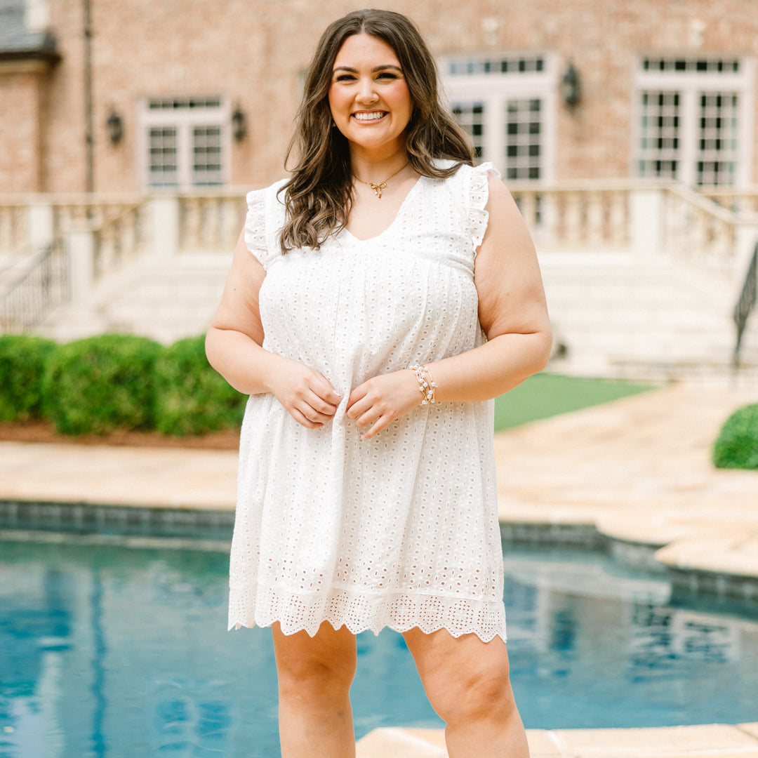 Come Rain Or Shine Dress, White