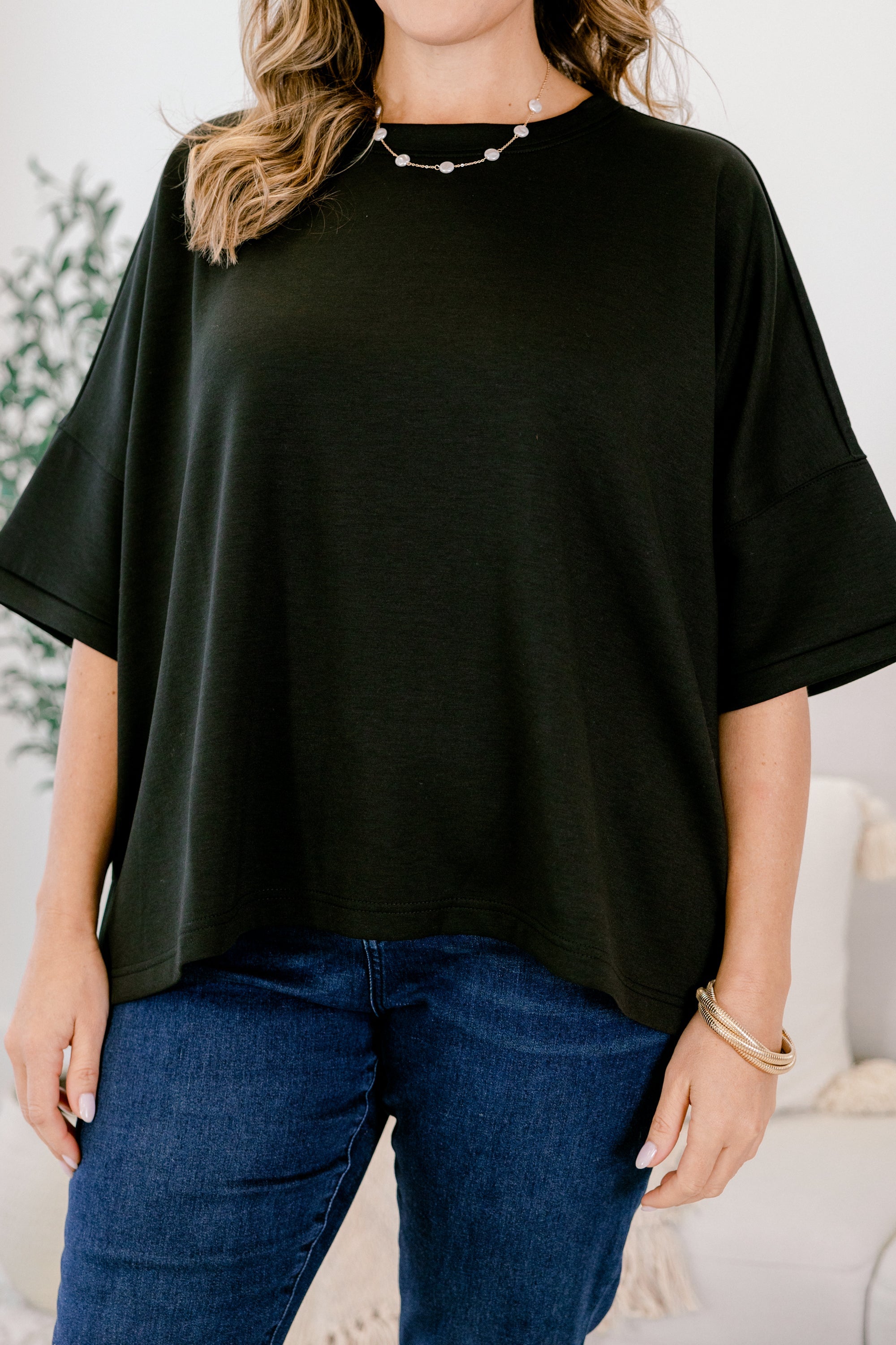 Comfortable Charm Top, Black