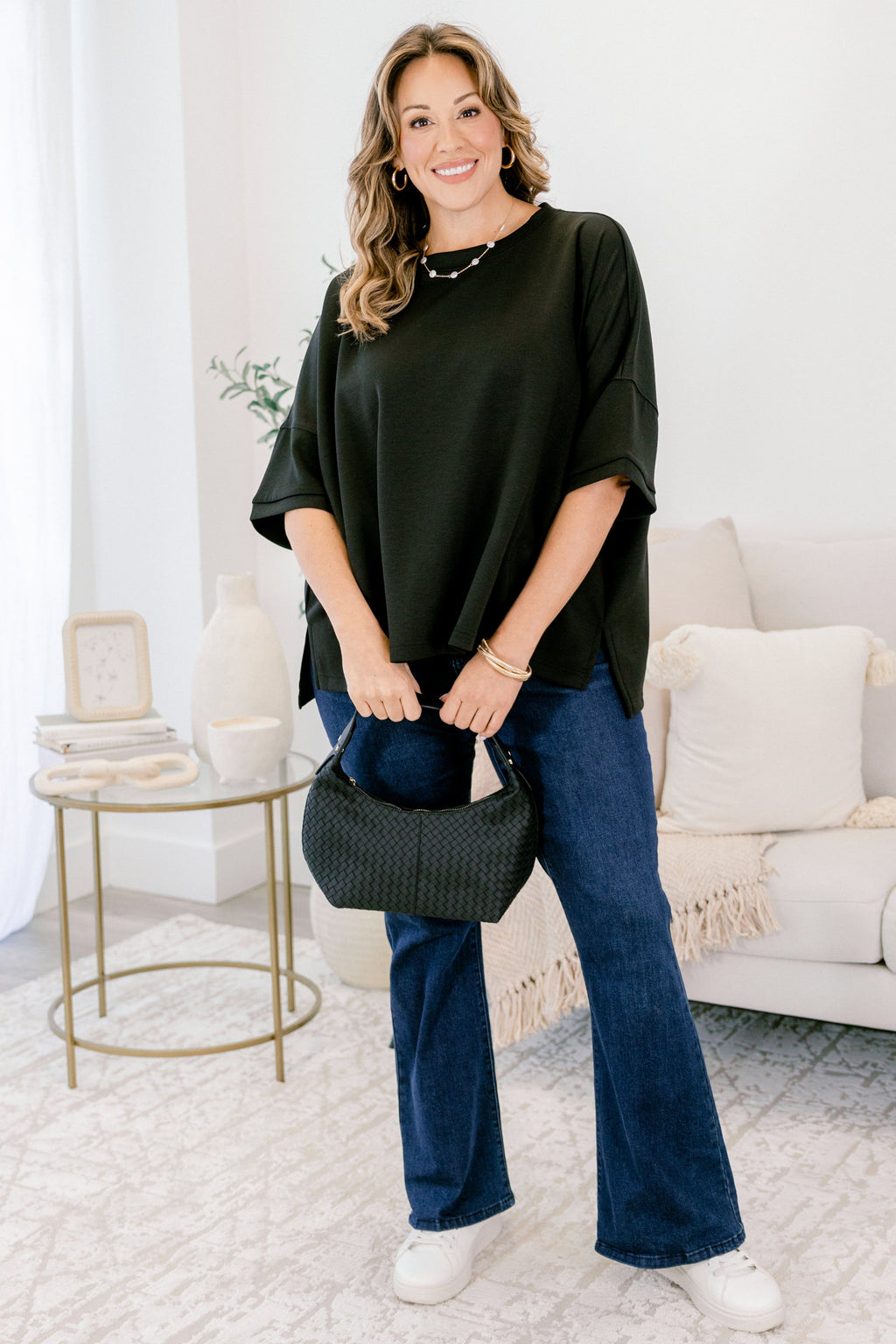 Comfortable Charm Top, Black