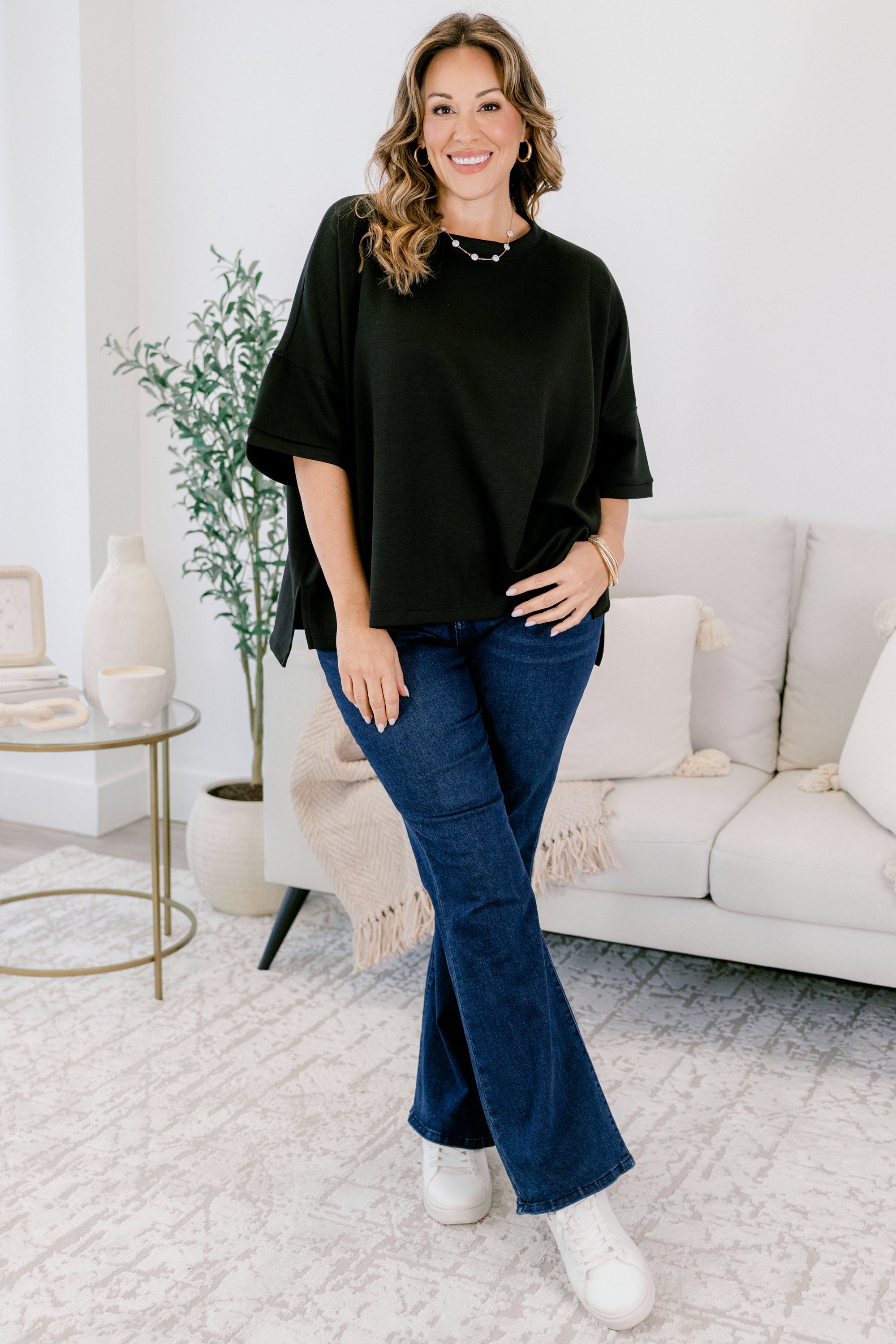 Comfortable Charm Top, Black