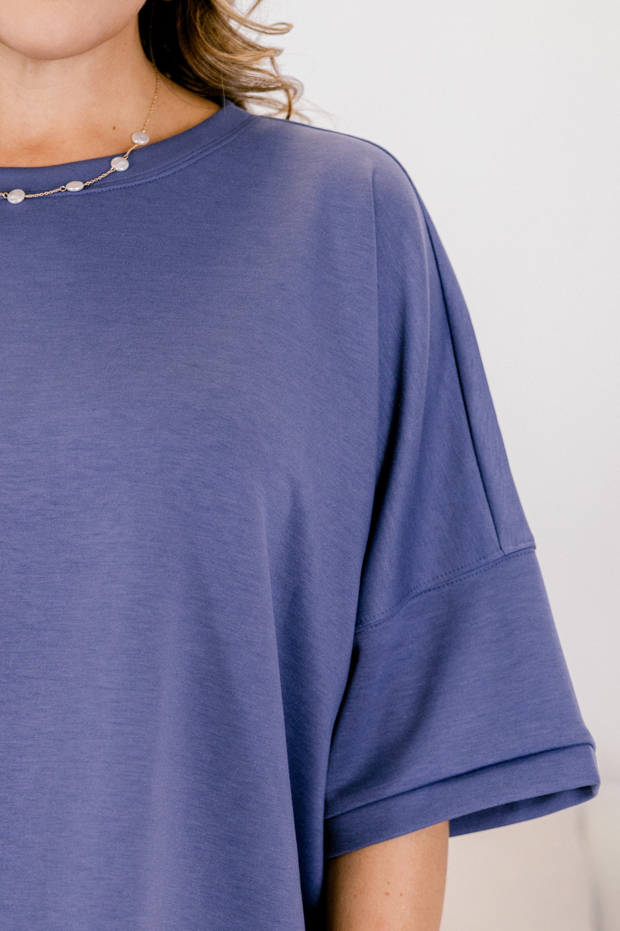 Comfortable Charm Top, Blue Indigo