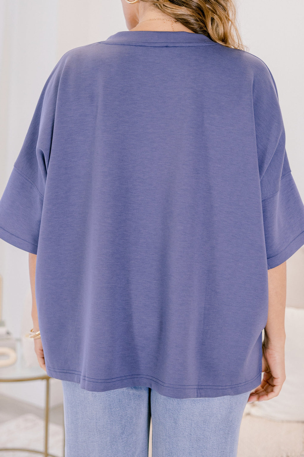 Comfortable Charm Top, Blue Indigo