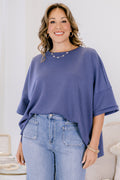 Comfortable Charm Top, Blue Indigo