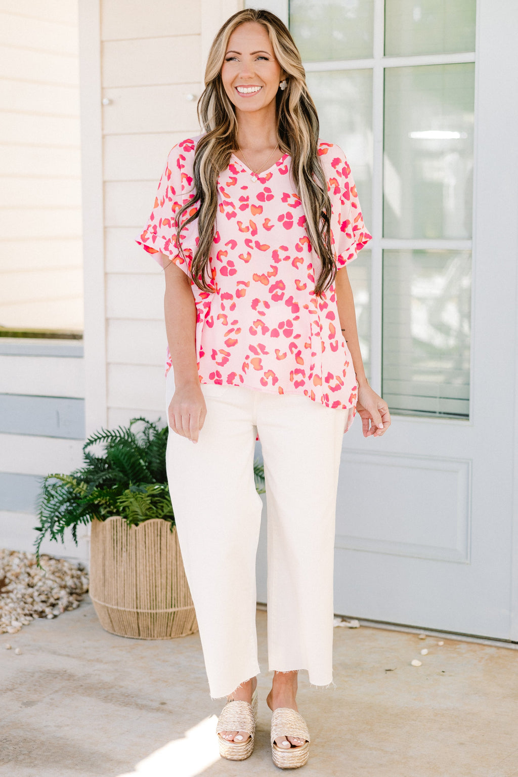 Comfortable Style Top, Pink